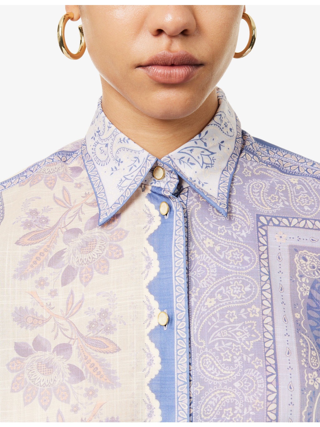 Lucky Bandana-Print Cotton Shirt - 5