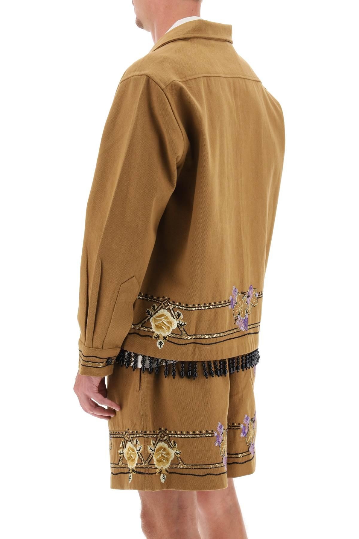 AUTUMN ROYAL OVERSHIRT WITH EMBROIDERIES AND BEADWORKS - 4