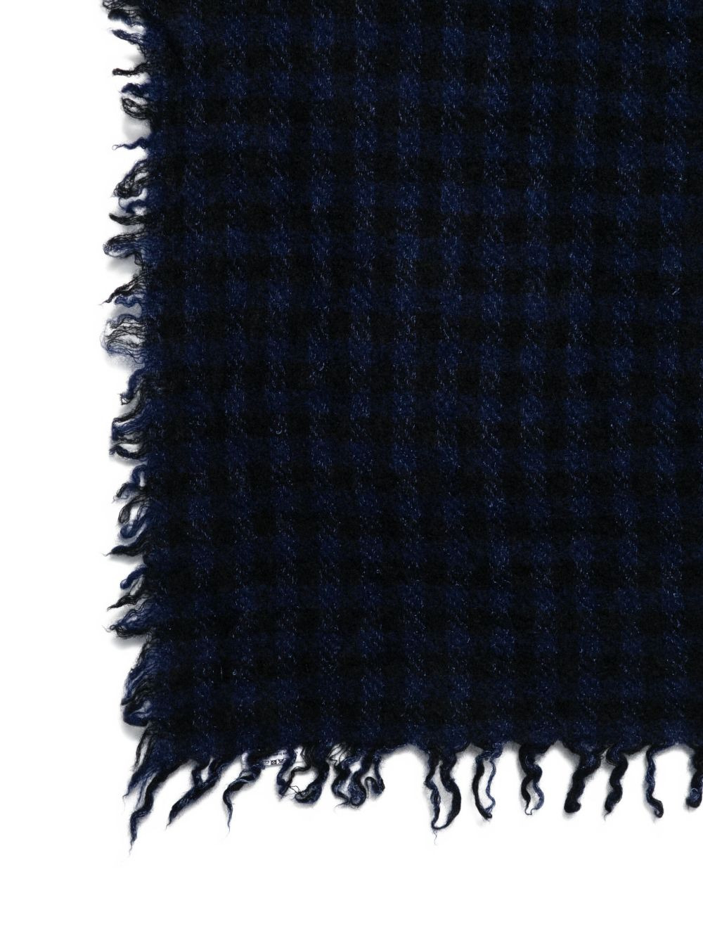 checked frayed scarf - 3