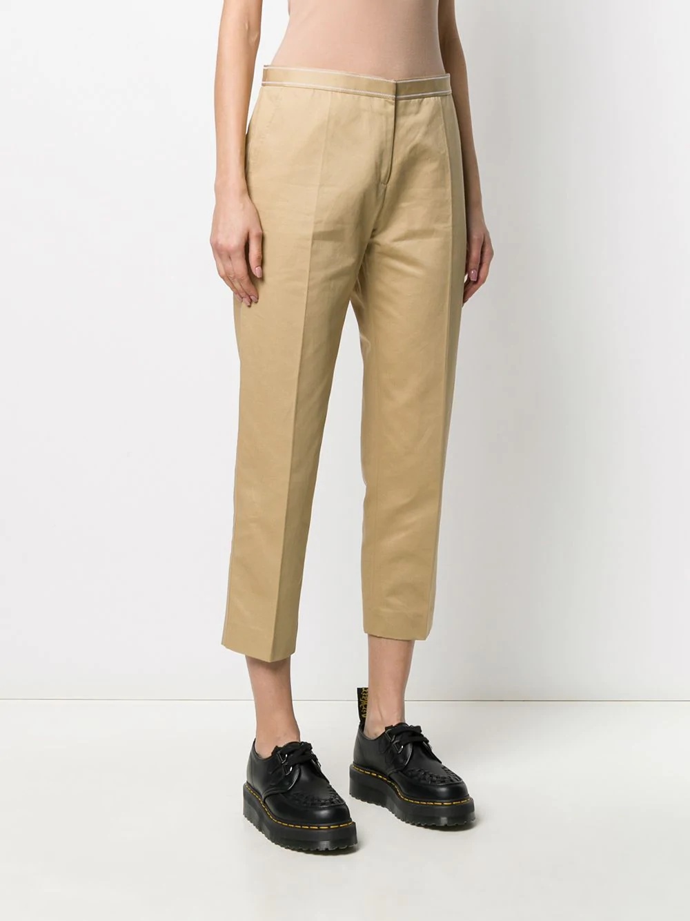 stitched cropped trousers - 3