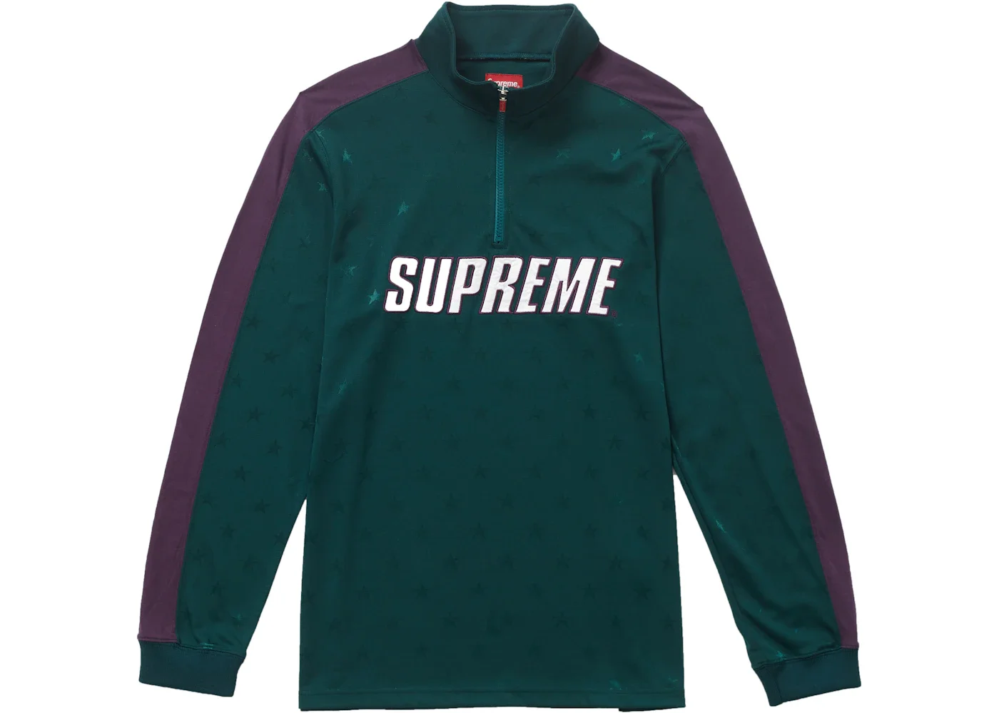 Supreme Track Half Zip Pullover Green - 1