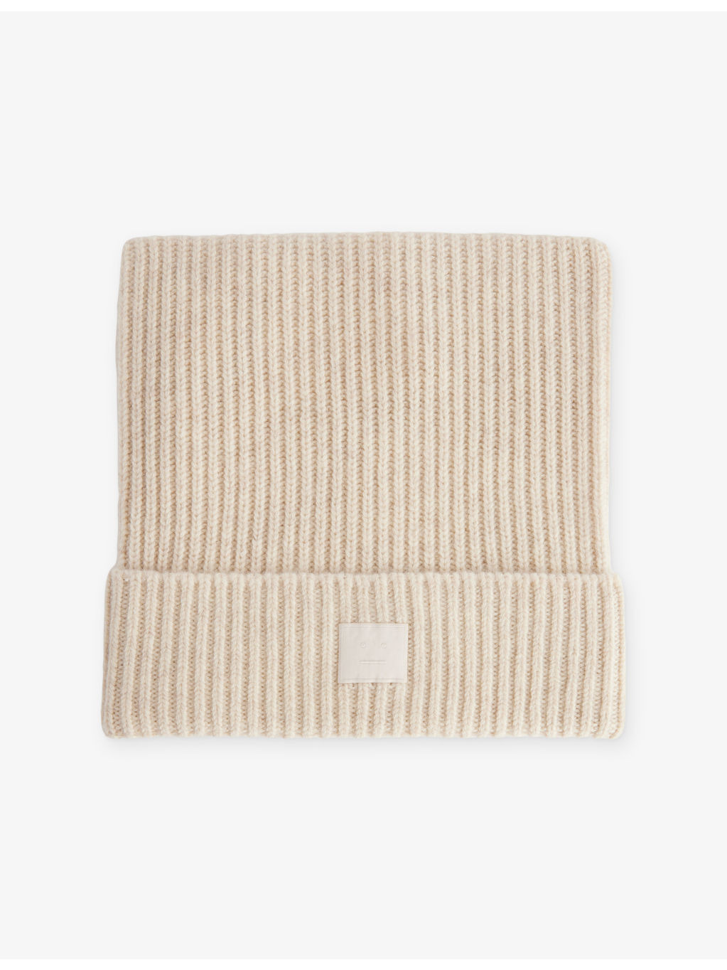 Logo Ribbed Wool Knit Beanie - 1