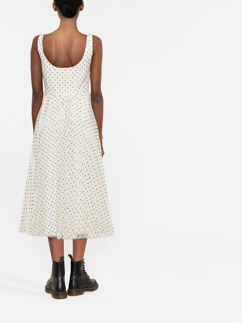 polka dot flared dress 3