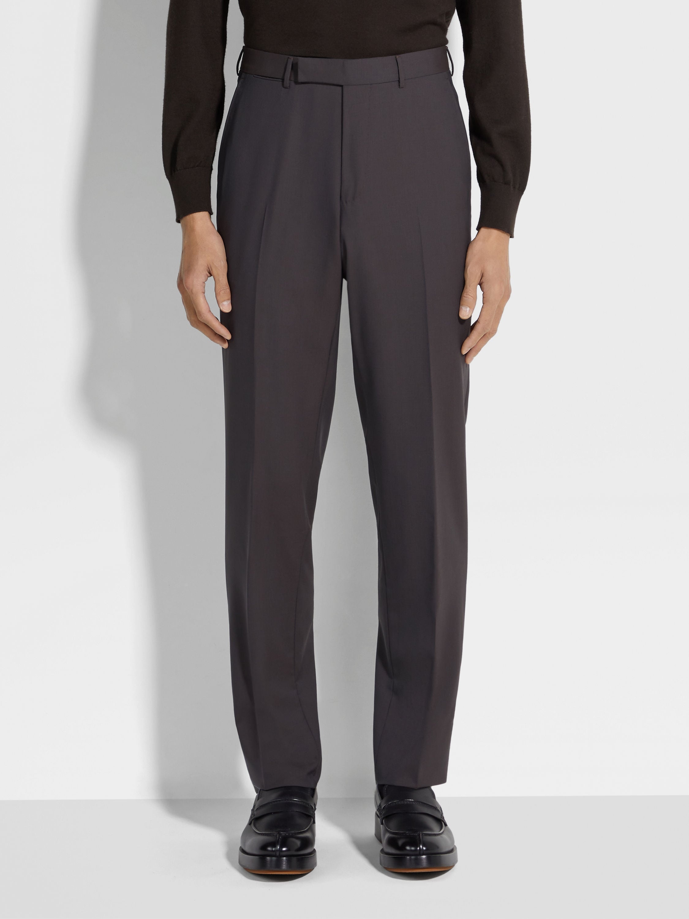 DARK BROWN HIGH PERFORMANCE™ WOOL PANTS - 4