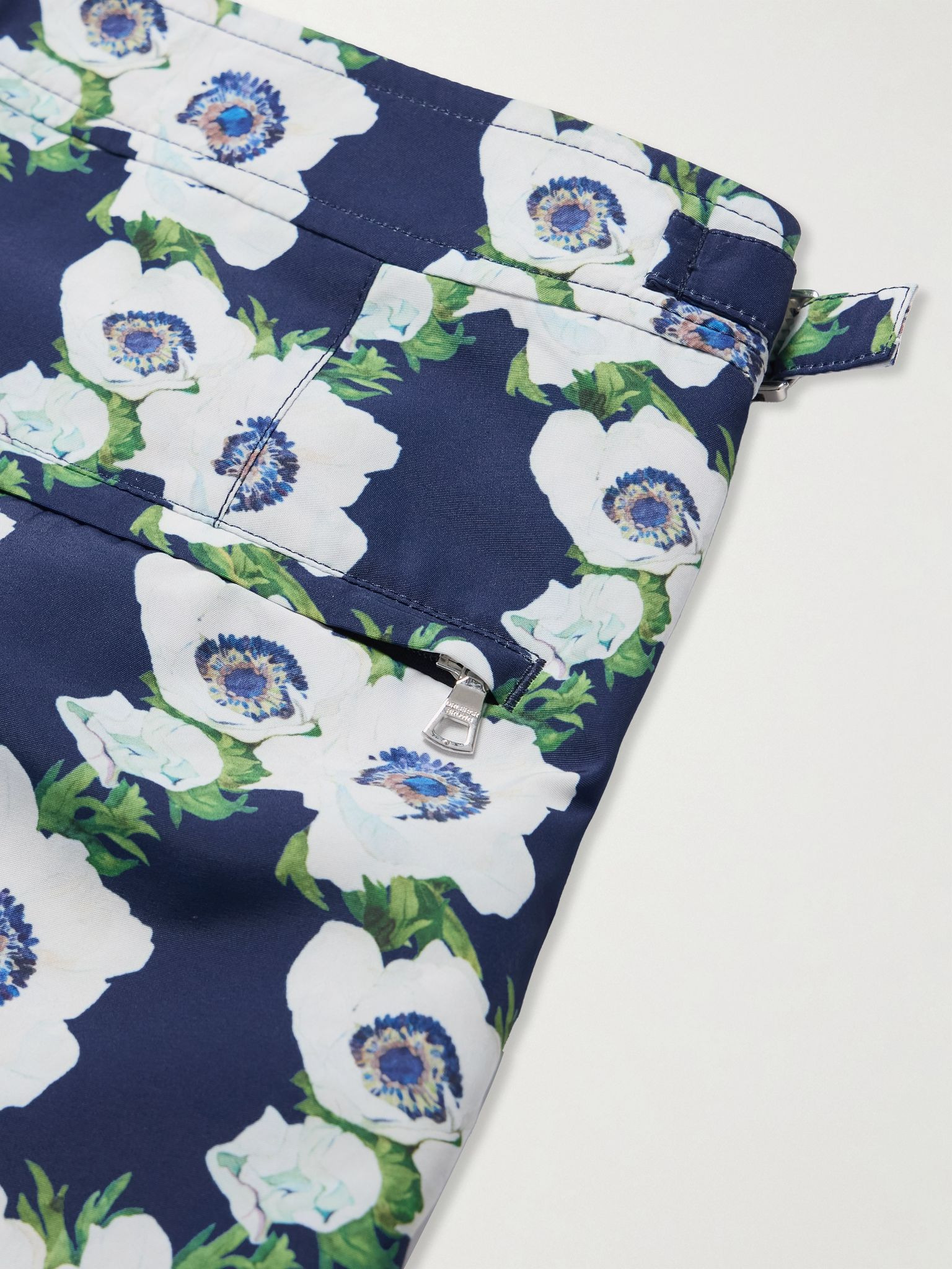 Bulldog Straight-Leg Mid-Length Floral-Print Recycled Swim Shorts Navy - 4