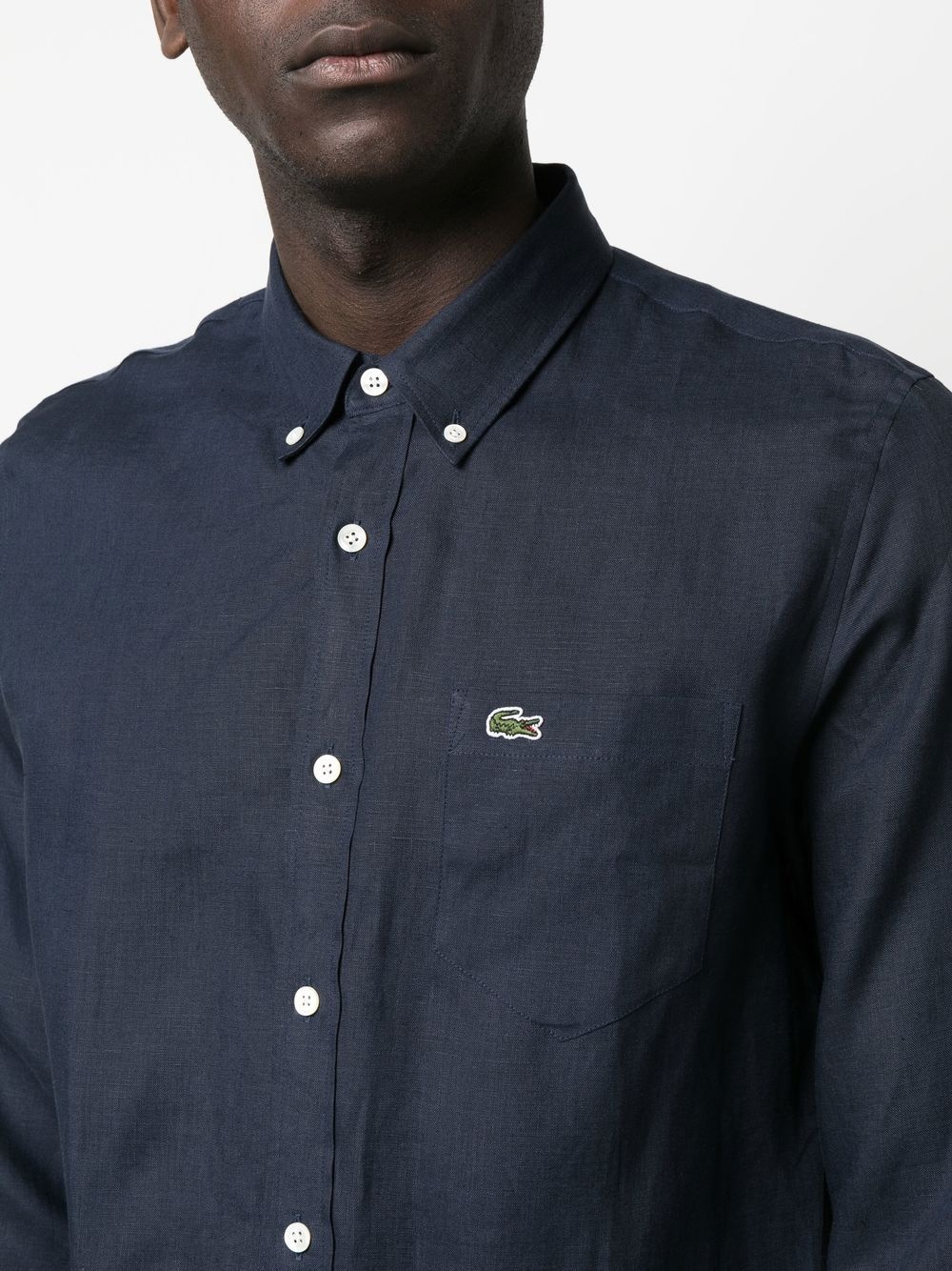 logo-embroidered button-down shirt - 5