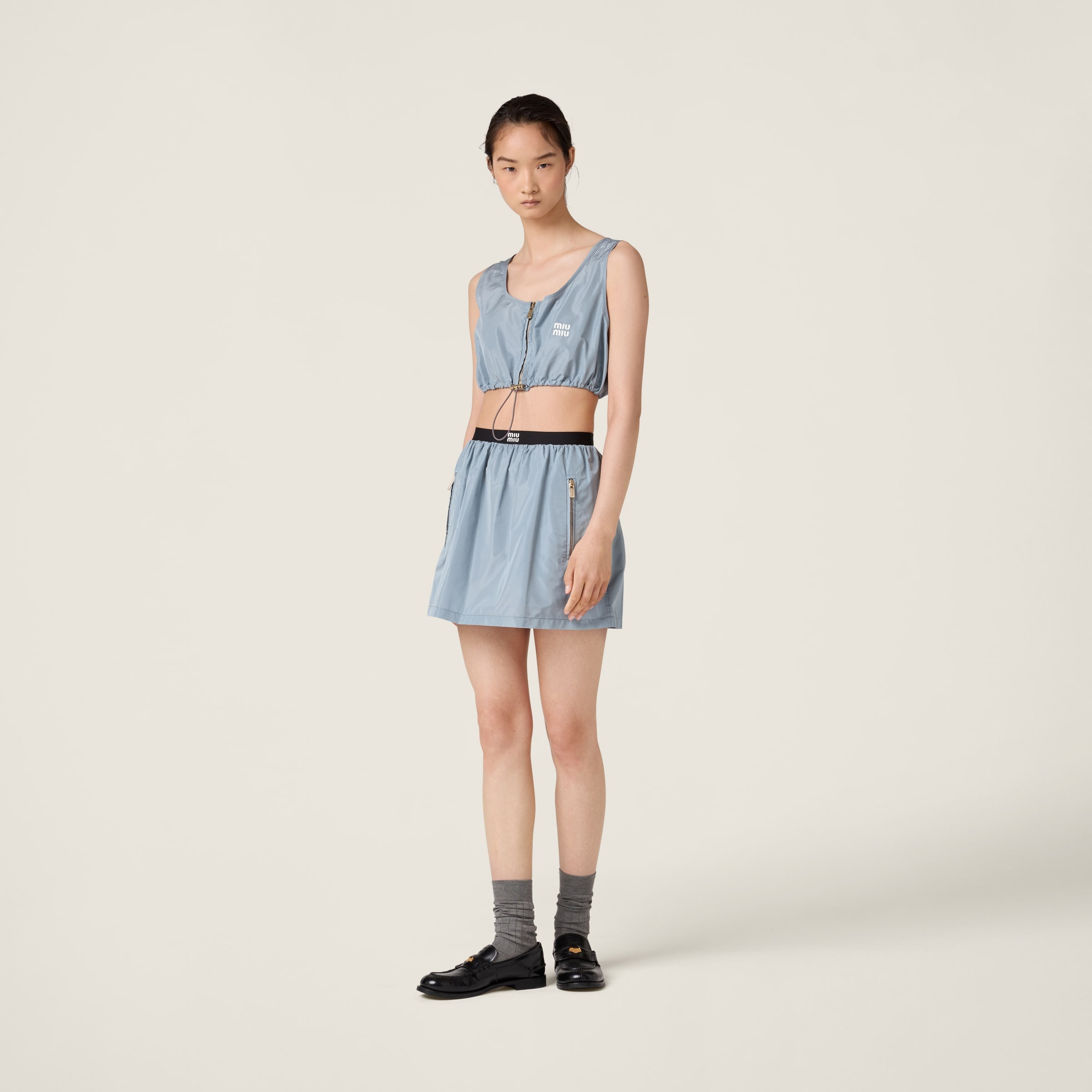 Technical silk top - 2
