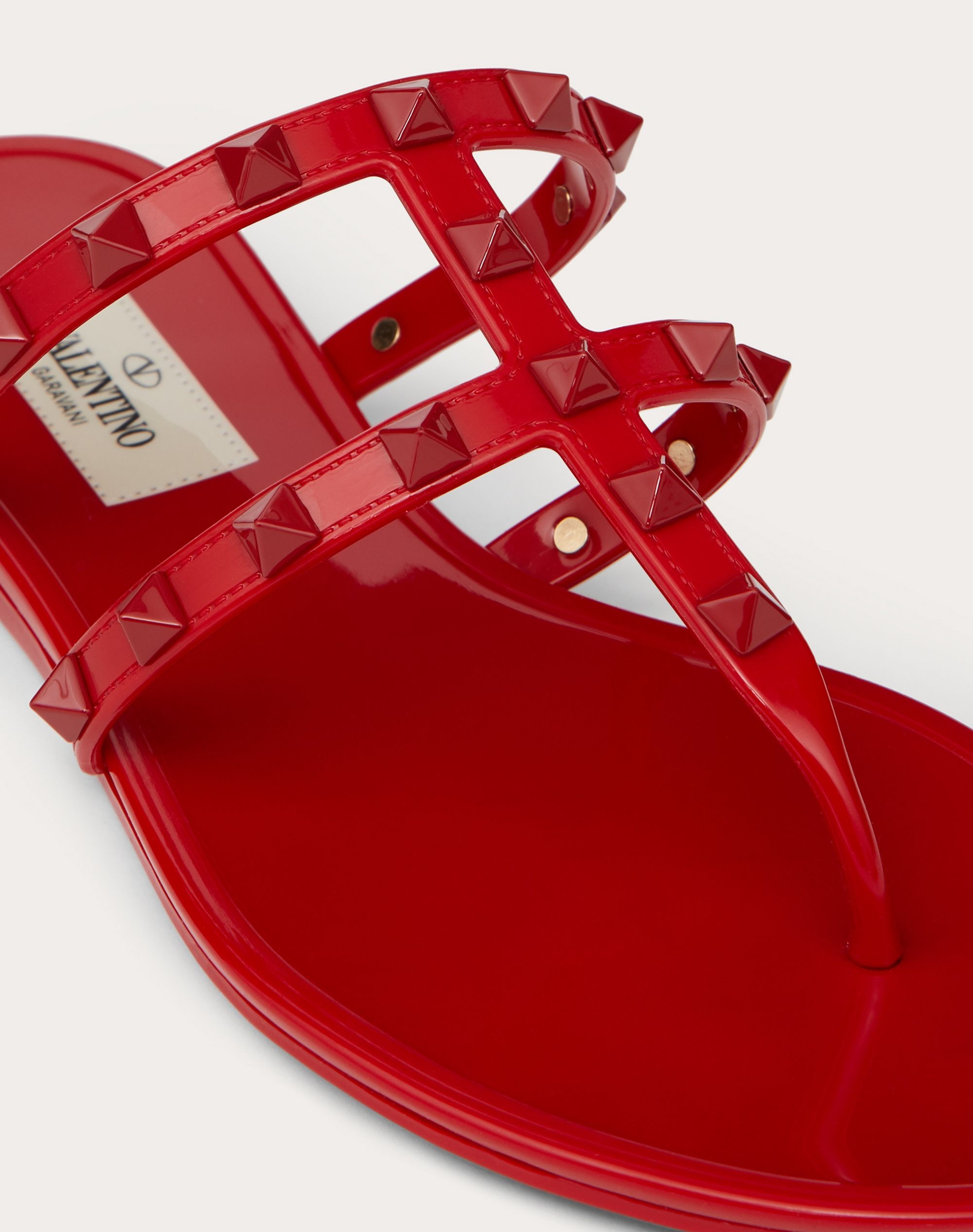ROCKSTUD FLAT RUBBER SANDAL WITH TONAL STUDS - 5