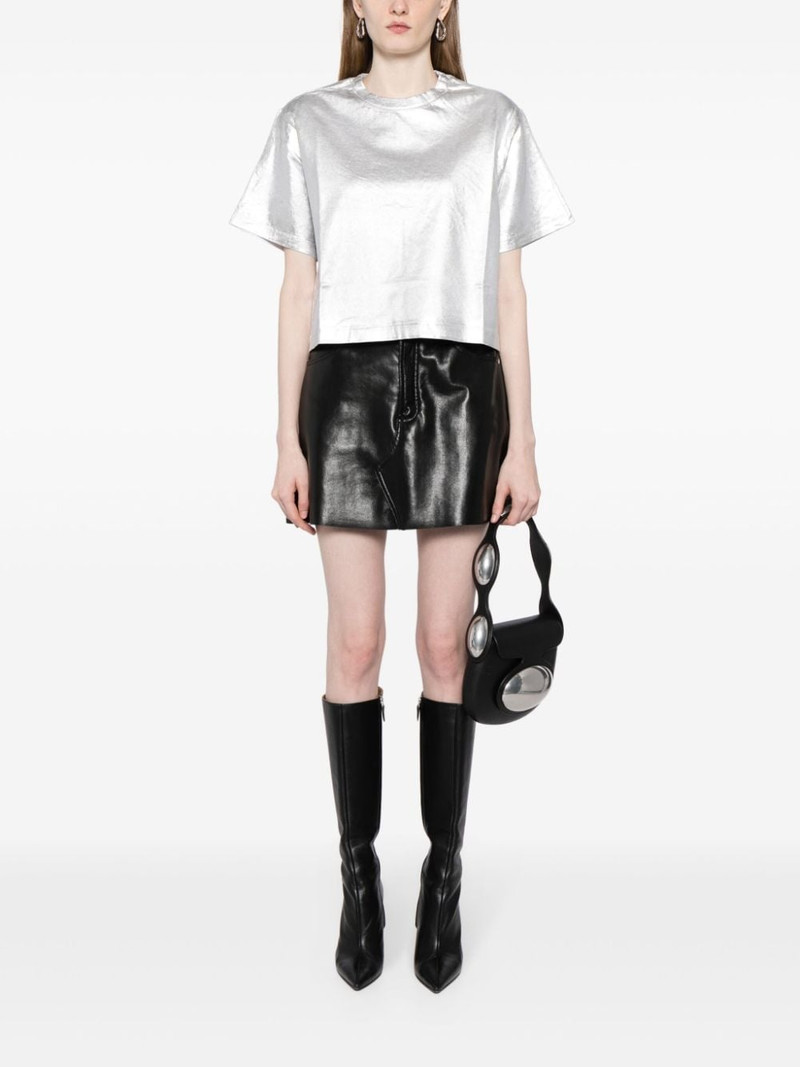 SIMKHAI metallic short-sleeve T-shirt outlook