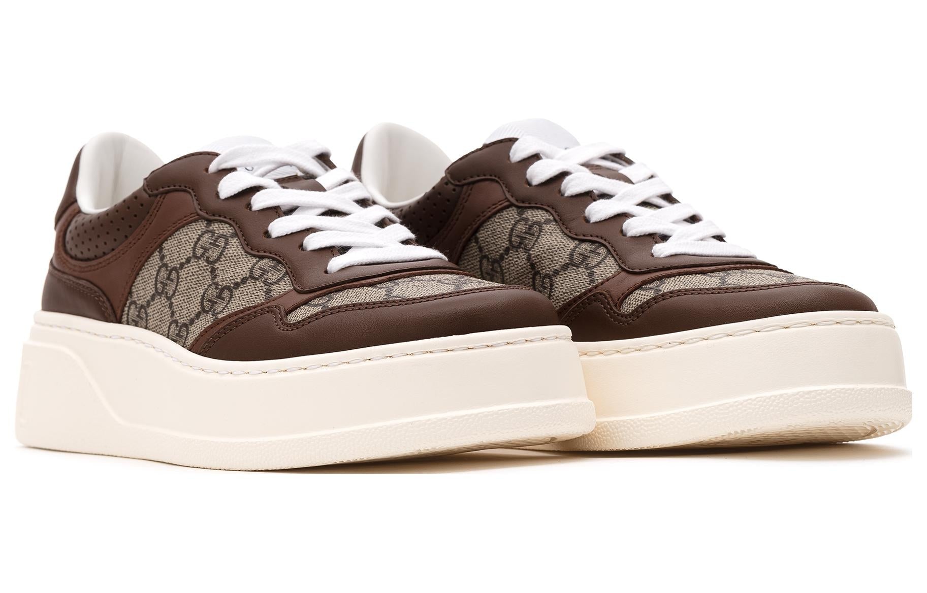 (WMNS) Gucci Leather GG Sneaker 'Light Brown' 670408-UPGA0-2348 - 3