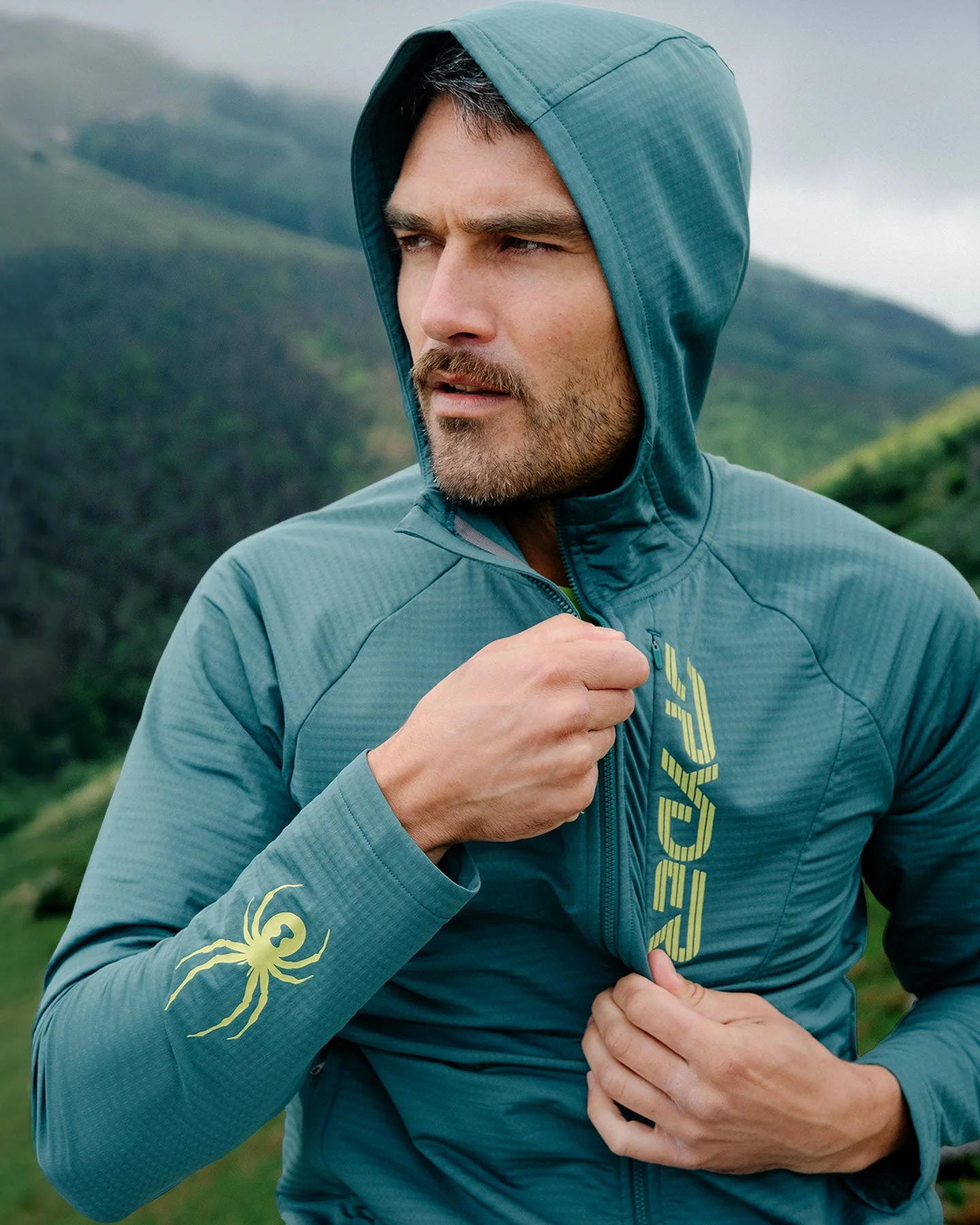 Men's GridWeb™ Fleece Hoodie - Petrol - 1