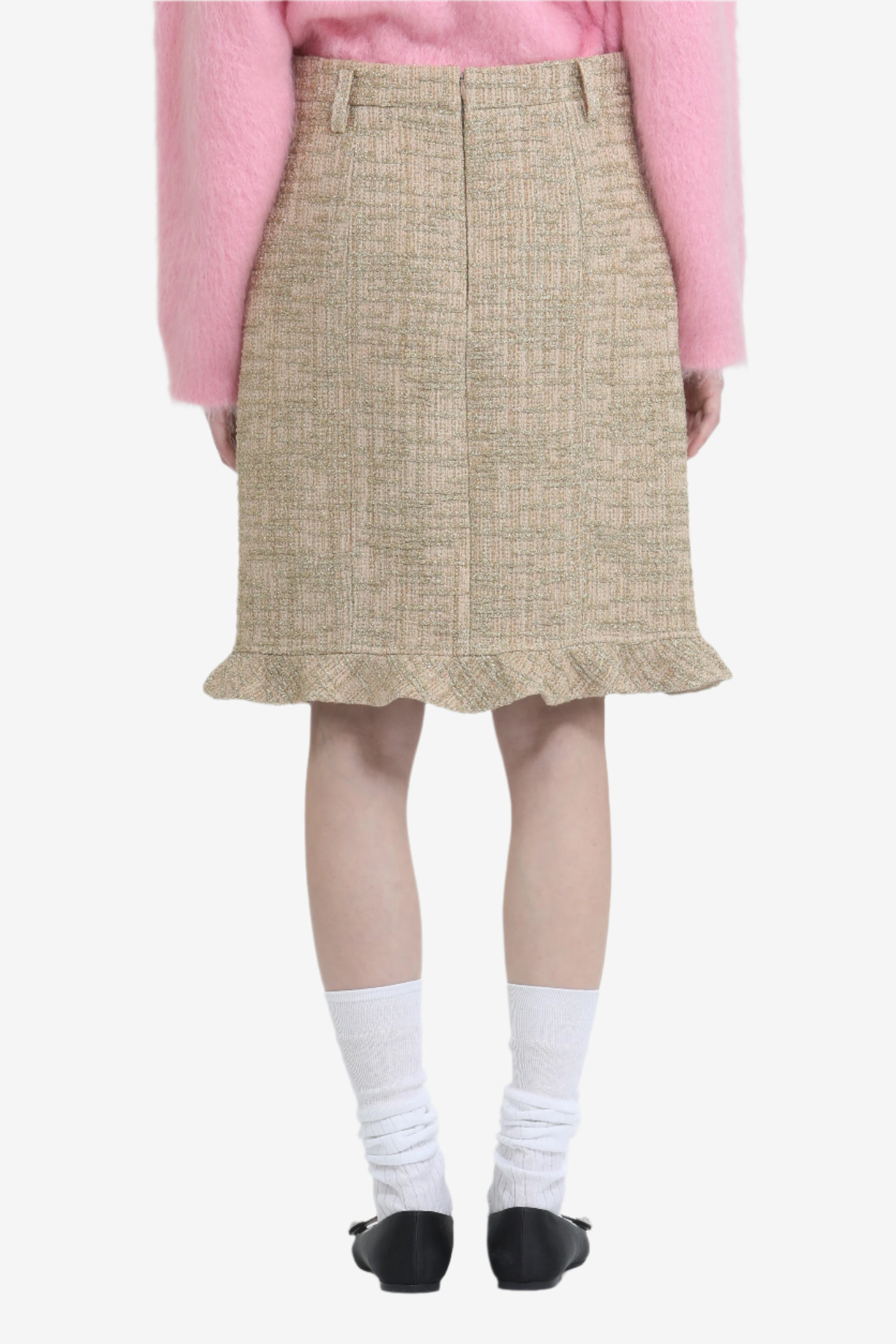 ABOVE-THE-KNEE SKIRT WITH IRREGULAR HEM - 2