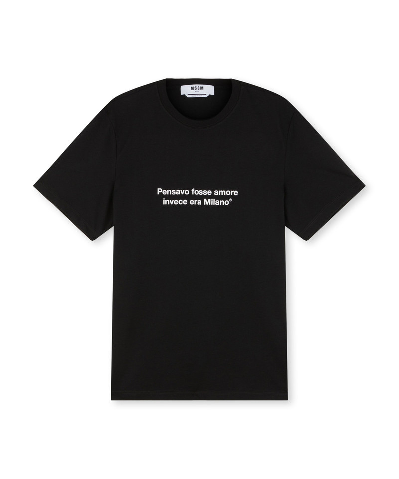 T-shirt quote "Pensavo fosse amore invece era Milano" 3