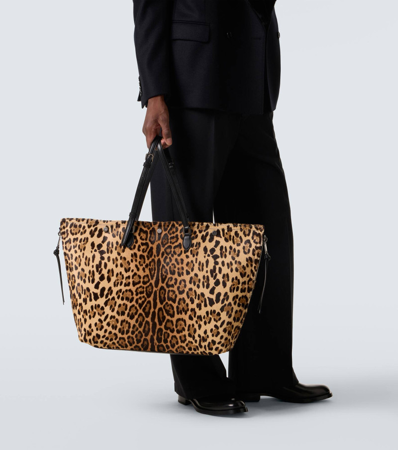 Atene leopard-print calf hair tote bag 2