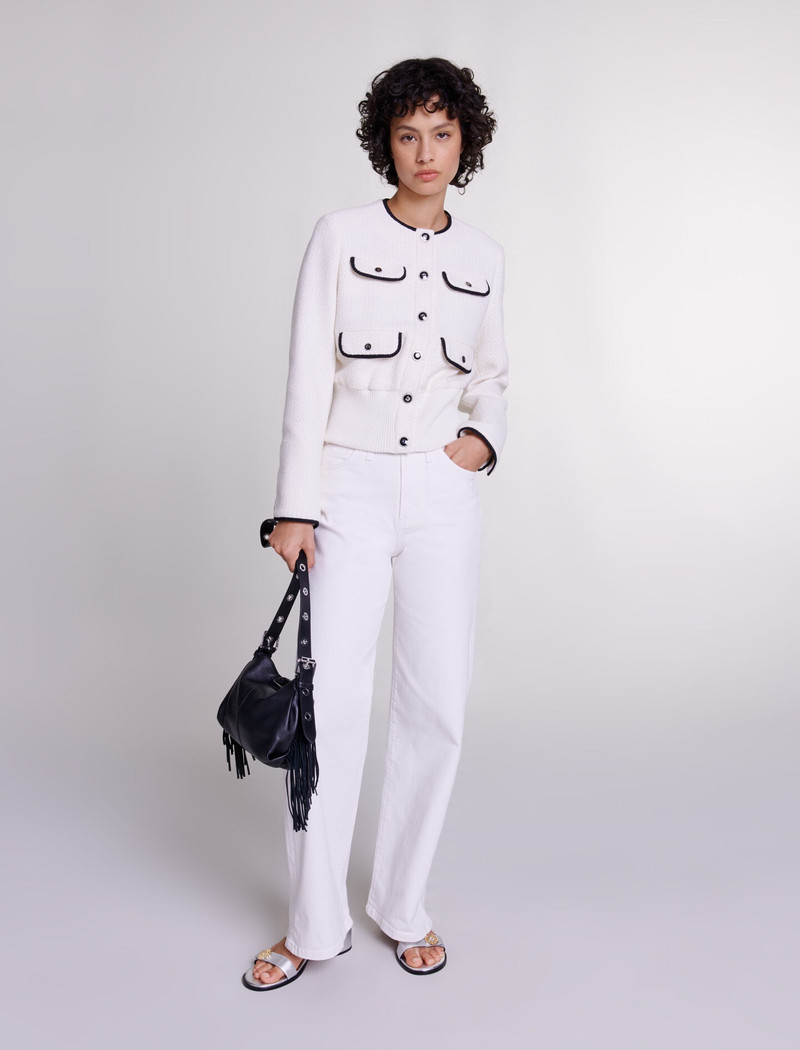 maje Fitted tweed jacket outlook