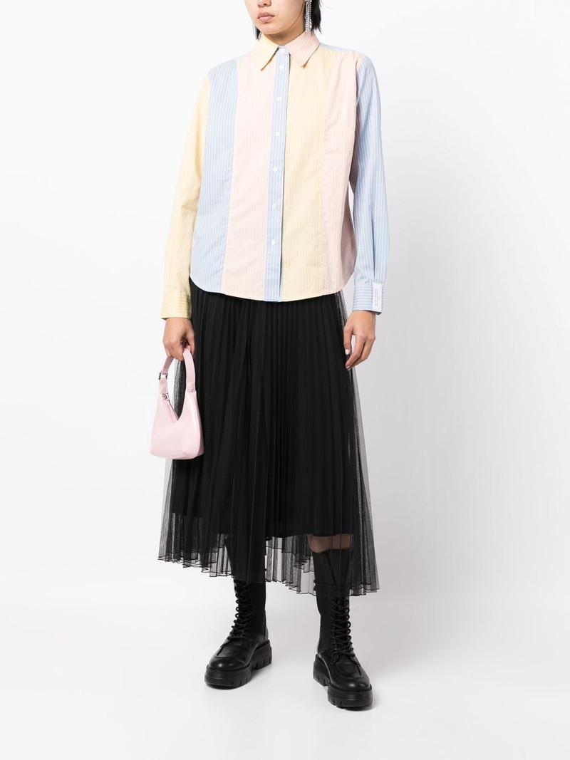 rokh colour-block striped shirt outlook
