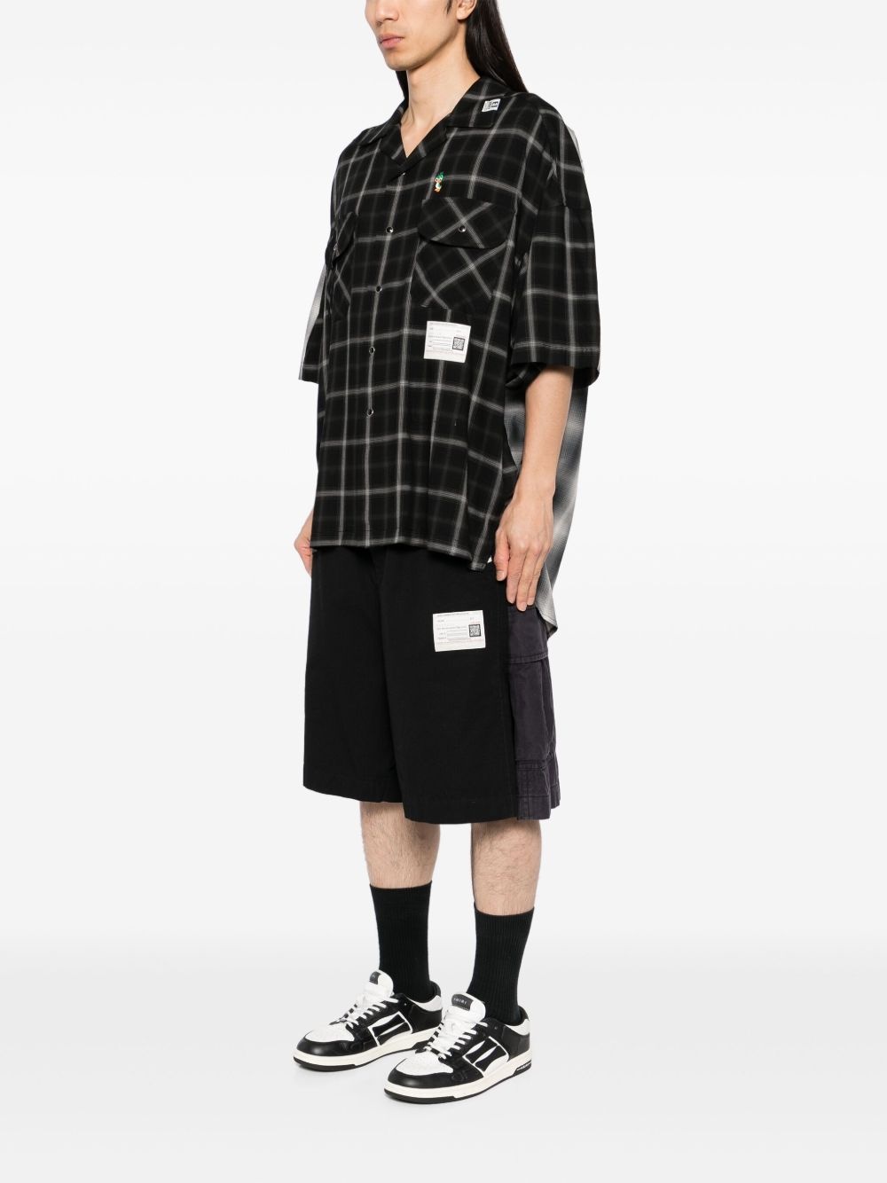 double layered check shirt - 3