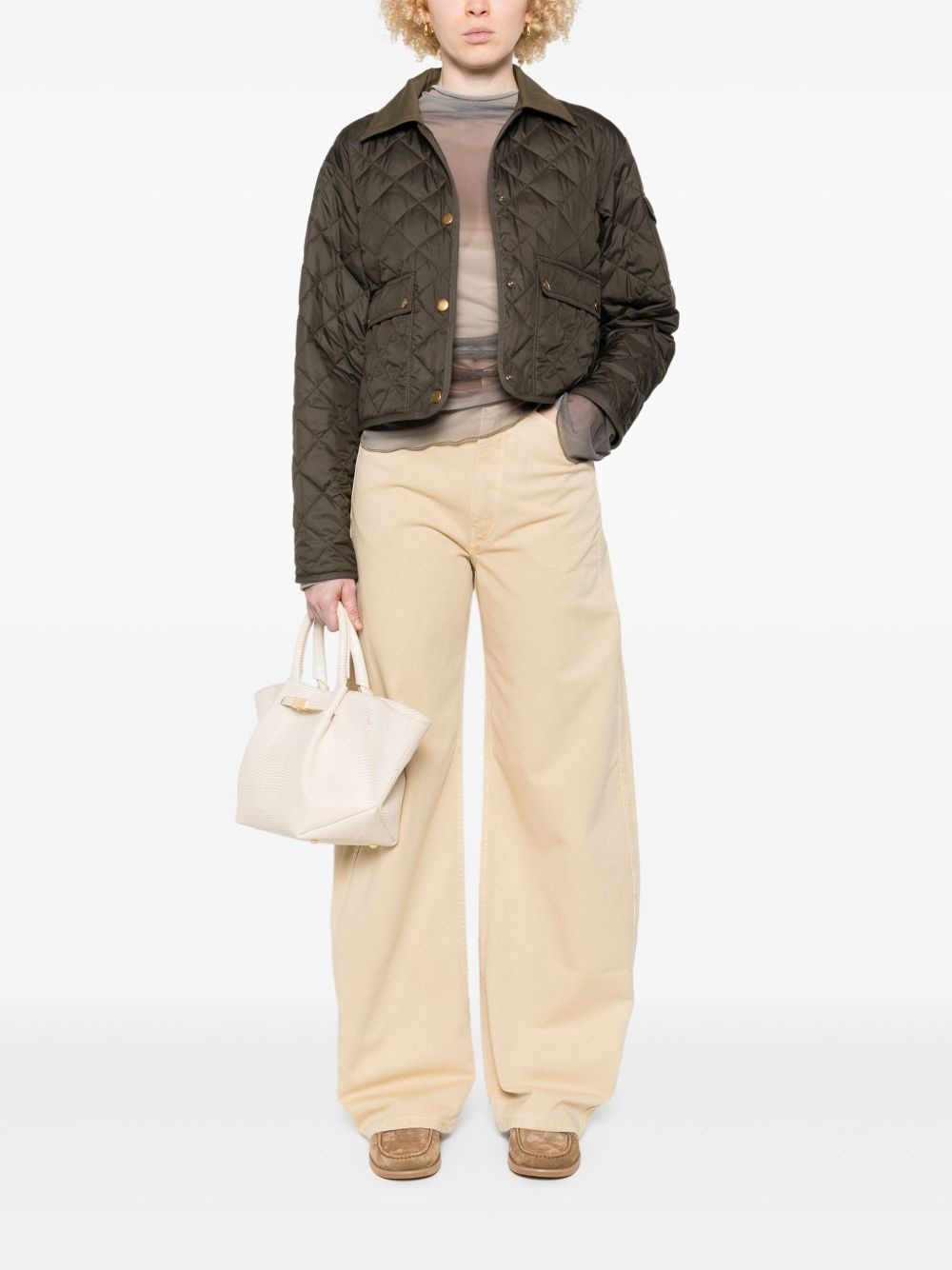high-waisted curved jeans - 2