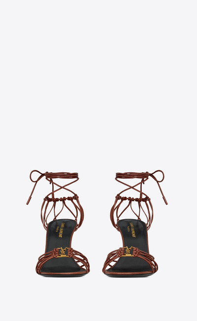 SAINT LAURENT babylone sandals in smooth leather outlook