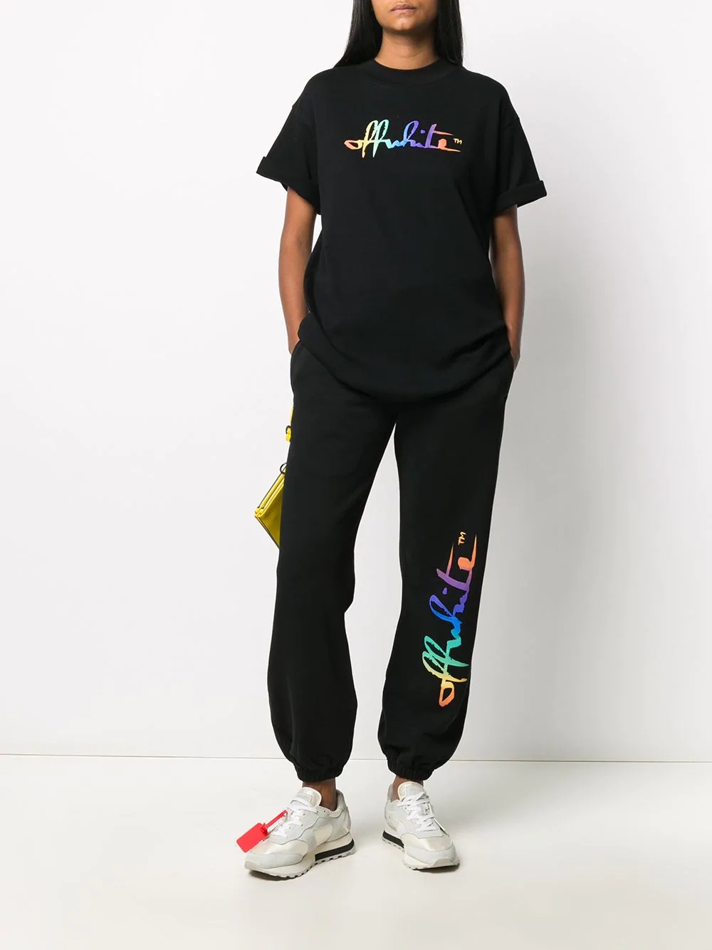 Rainbow logo-print oversize T-shirt - 2