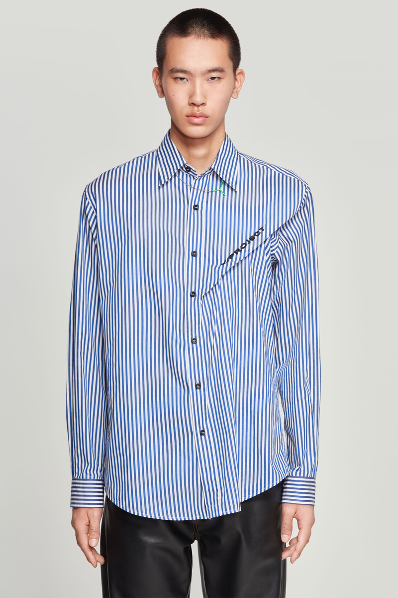 Pinched Logo Stripe Shirt 3