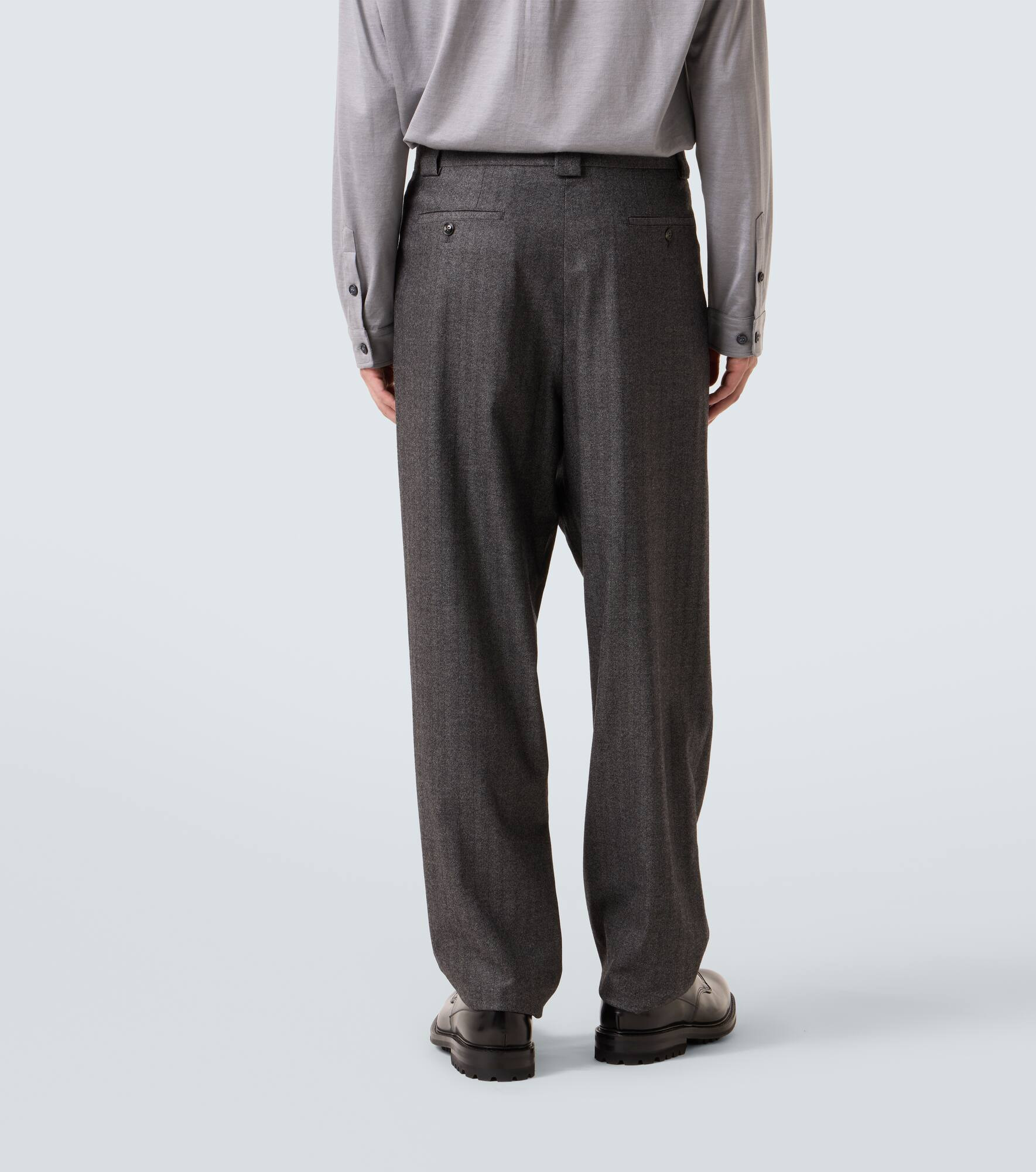 Chevron wool and cashmere-blend suit - 6