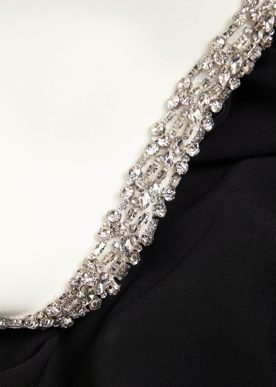 Roland Mouret Monochrome Embellished Crepe Gown - 5