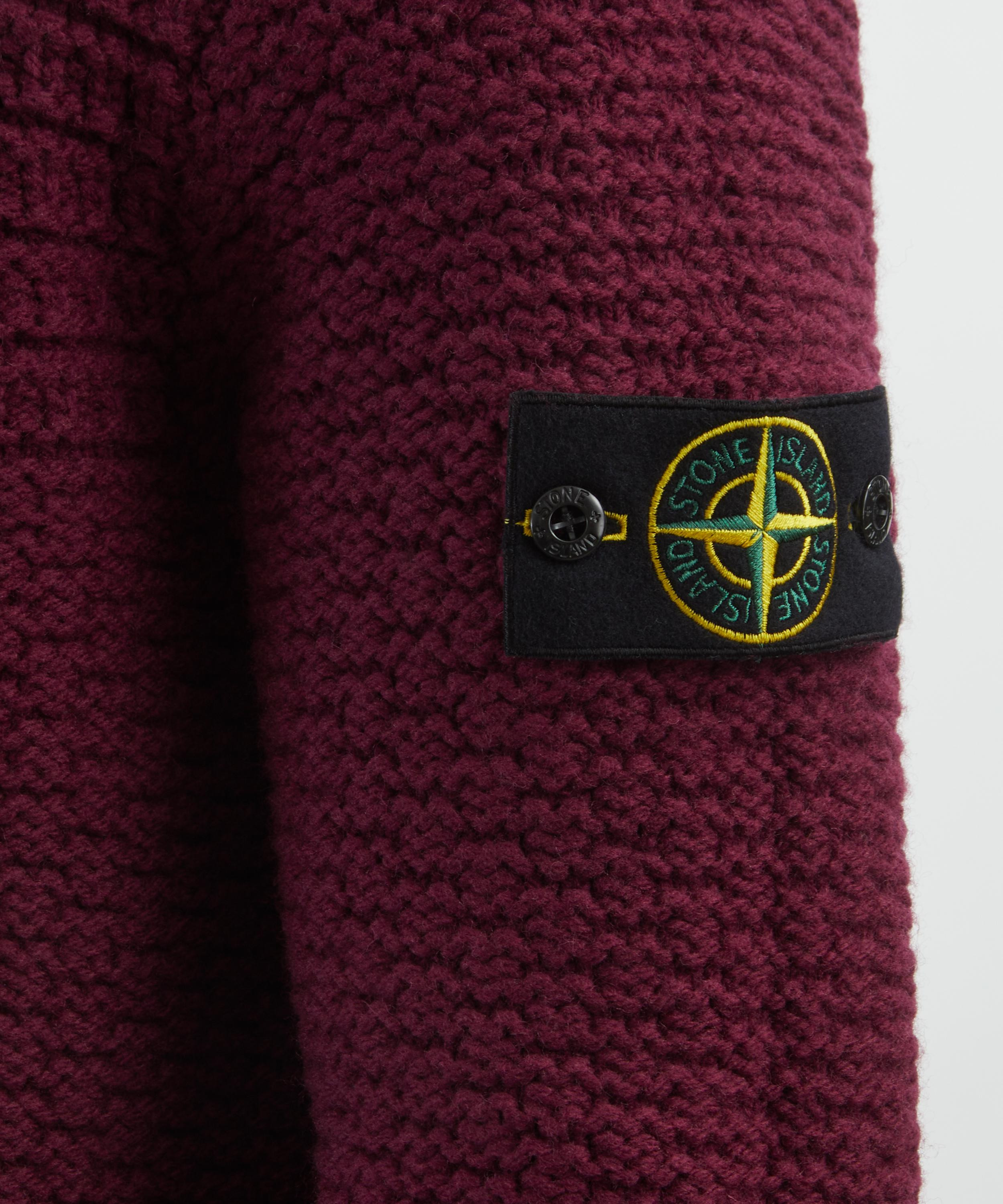 Bordeaux Textured Wool Jumper - 5