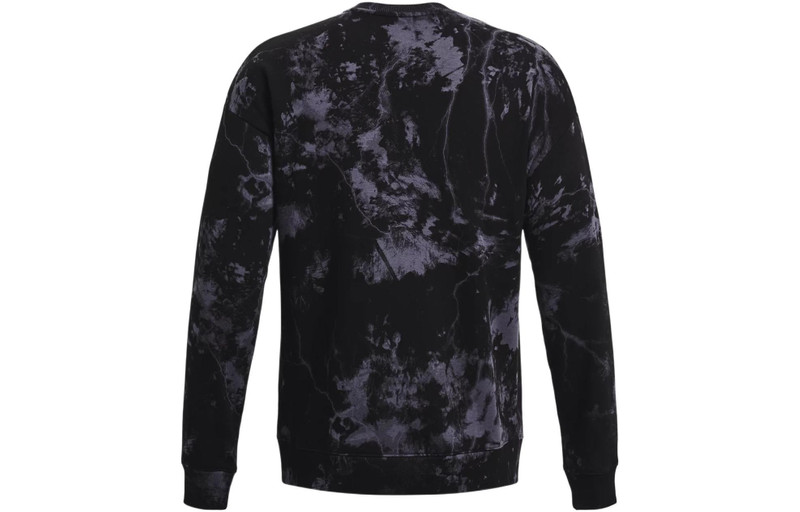 Under Armour Under Armour Project Rock Rival Fleece Disrupt Printed Crew Sweatshirt 'Black Grey' 1373566-001 outlook