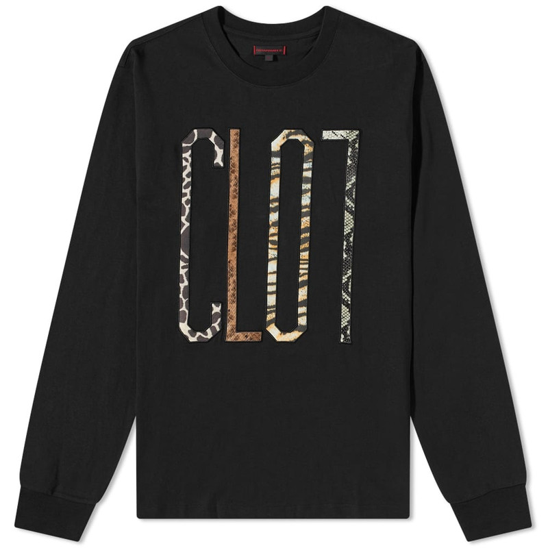 CLOT Long Sleeve Patchwork Logo Tee 1