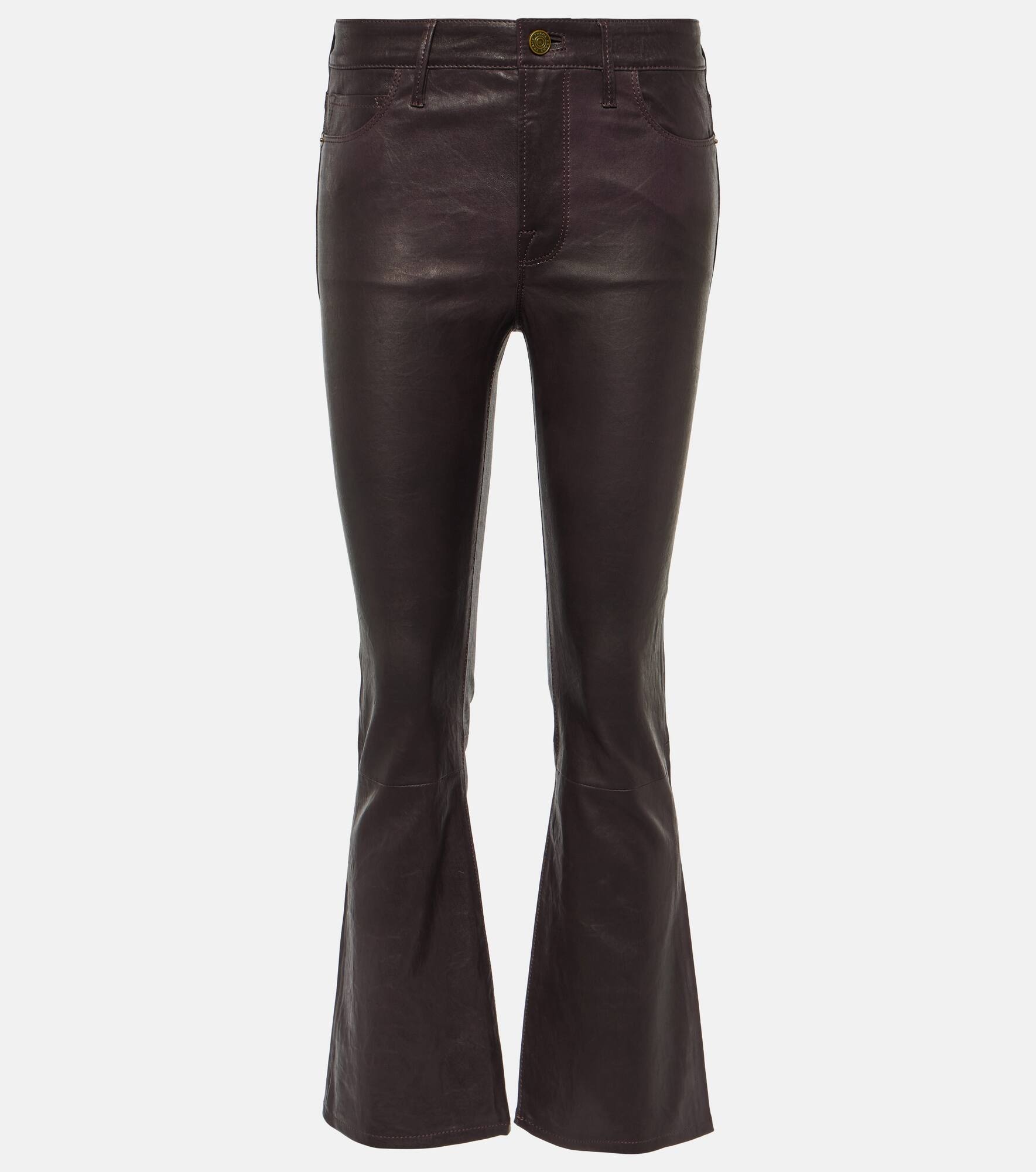 Le Crop Mini Boot leather pants - 1