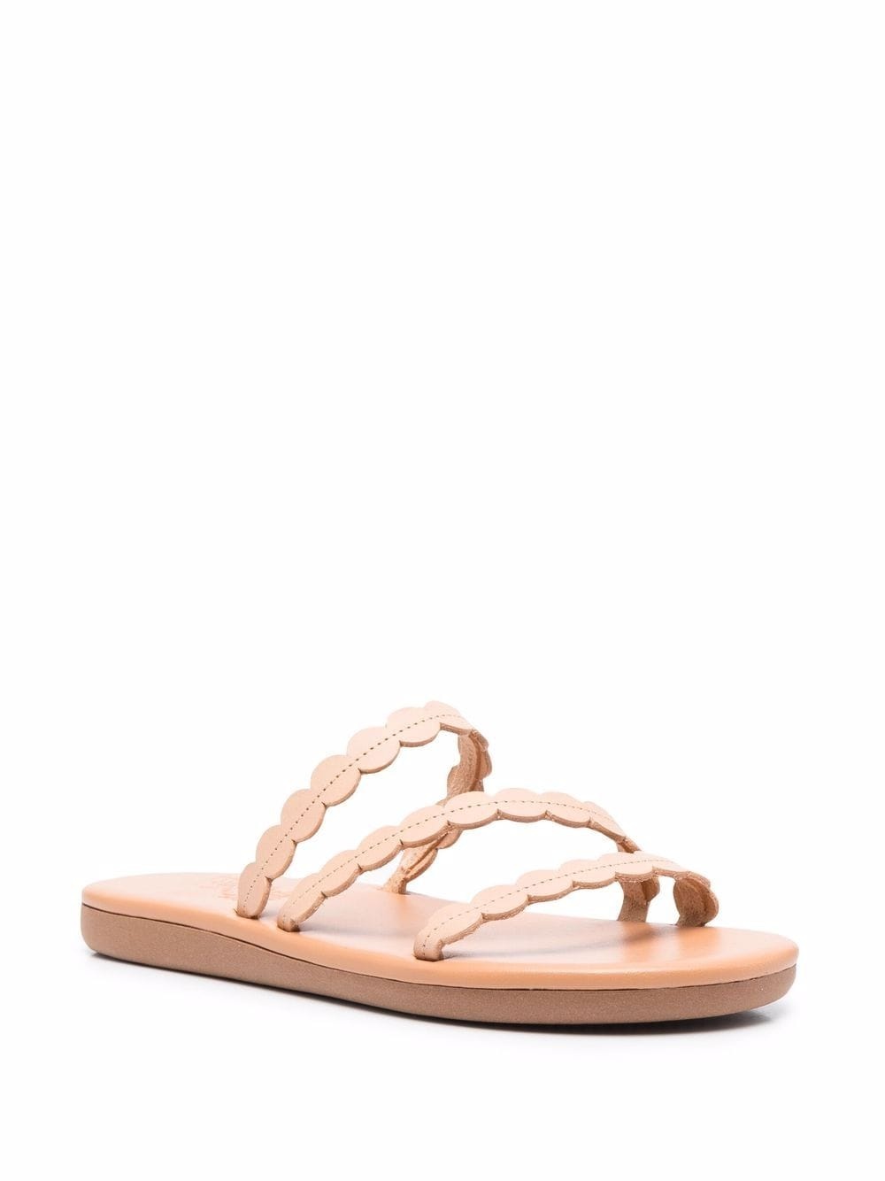 leather slip on sandals - 2