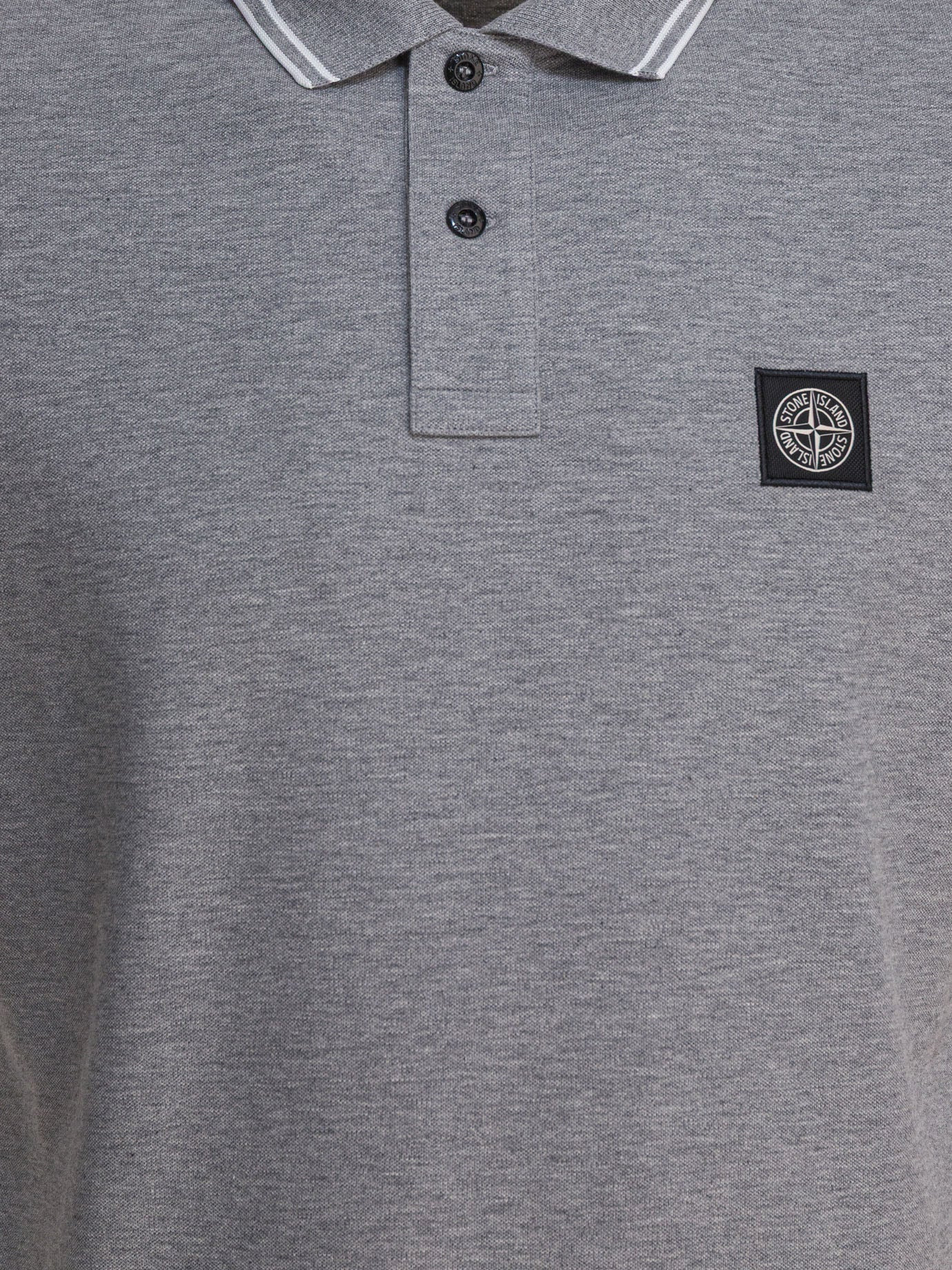 Stone Island Organic Cotton And Elastane Pique Polo Shirt - 3
