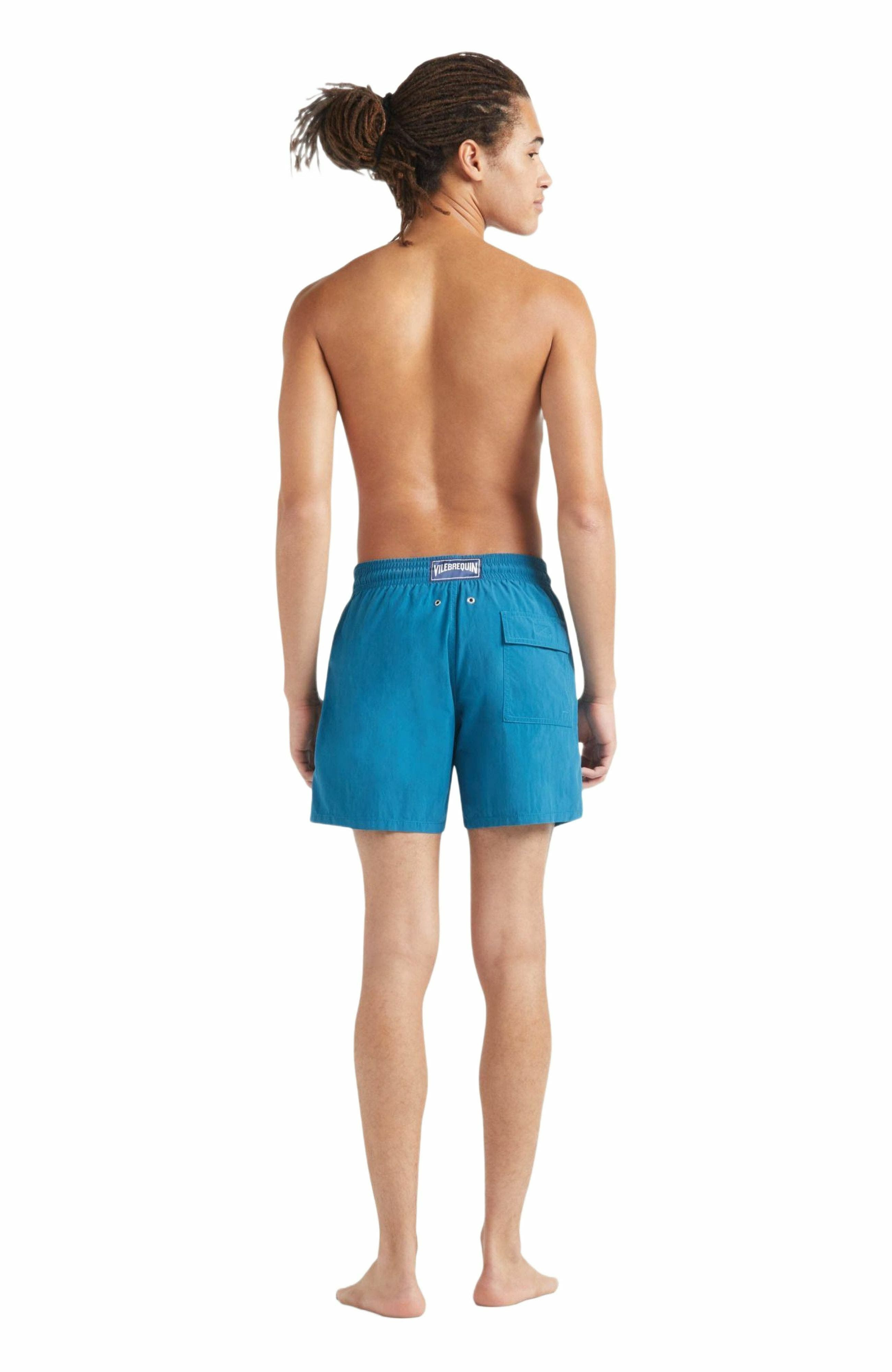 Vilebrequin Men's Solid Recycled Polyamide Swim Shorts in Paon at Nordstrom - 2