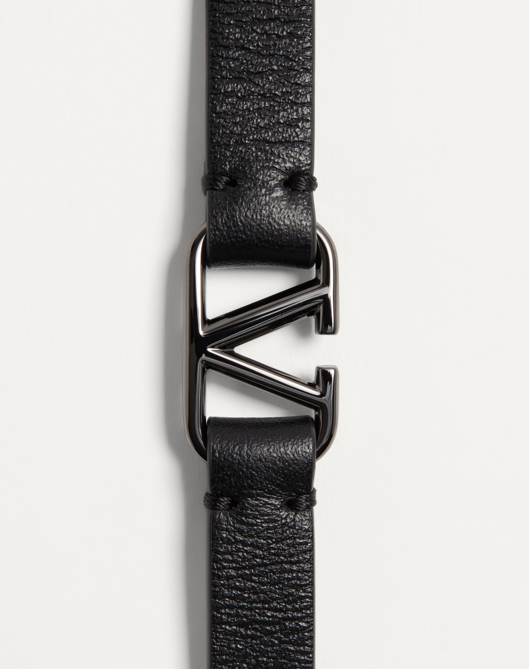 VLOGO SIGNATURE LEATHER BRACELET - 4