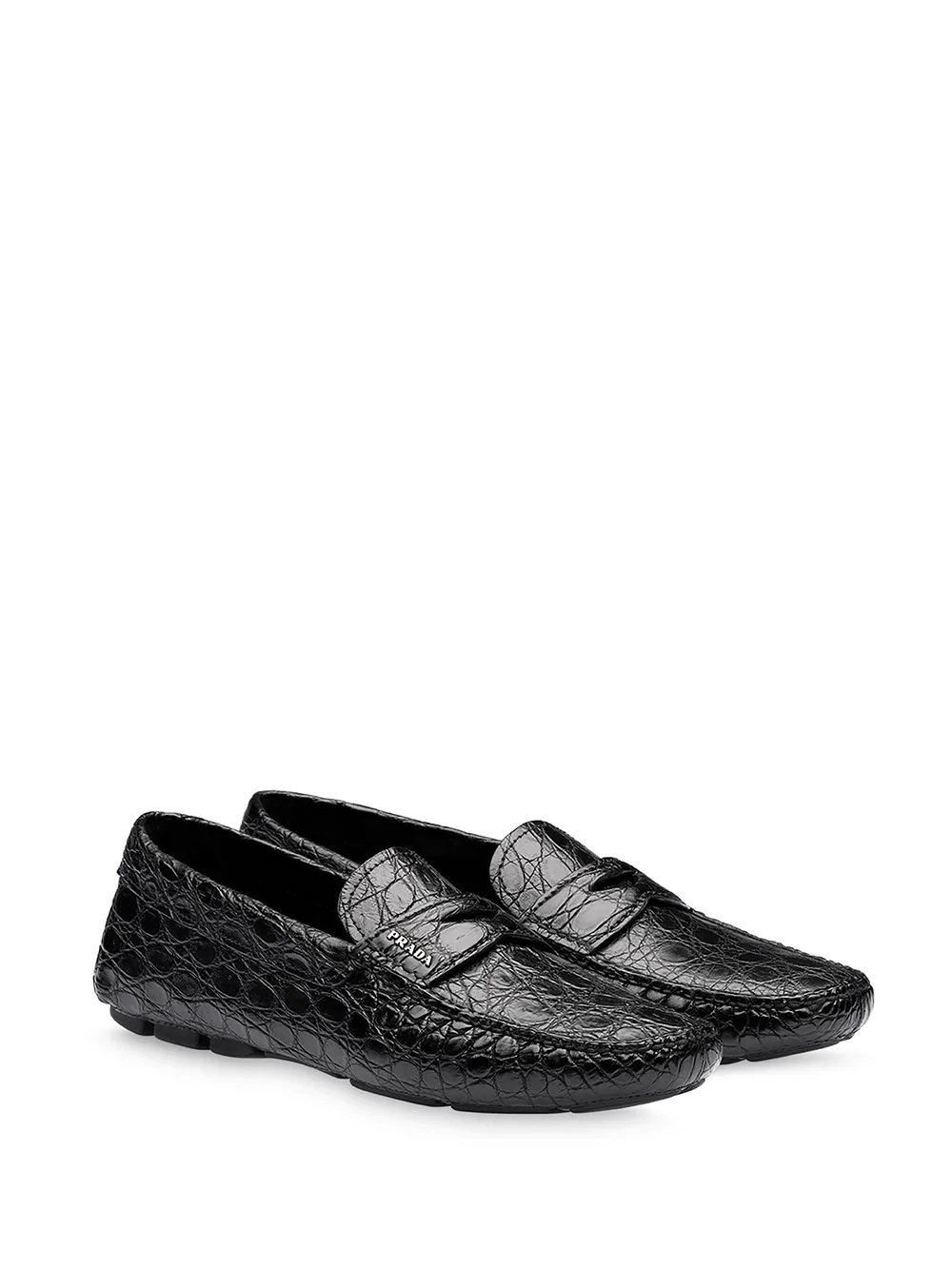 crocodile-effect penny-slot loafers - 2