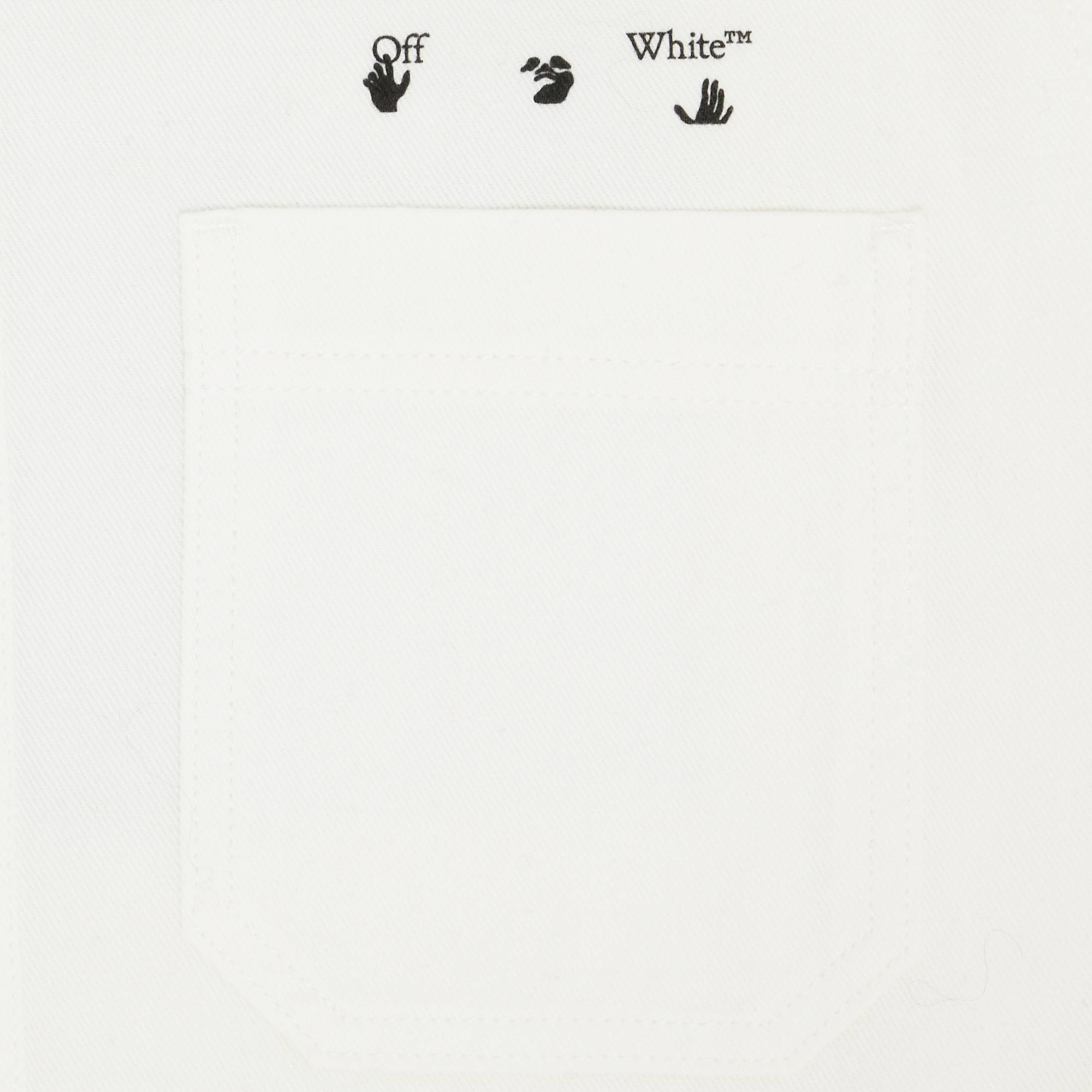 Off-White Caravag Paint Denim Shirt 'White' - 3