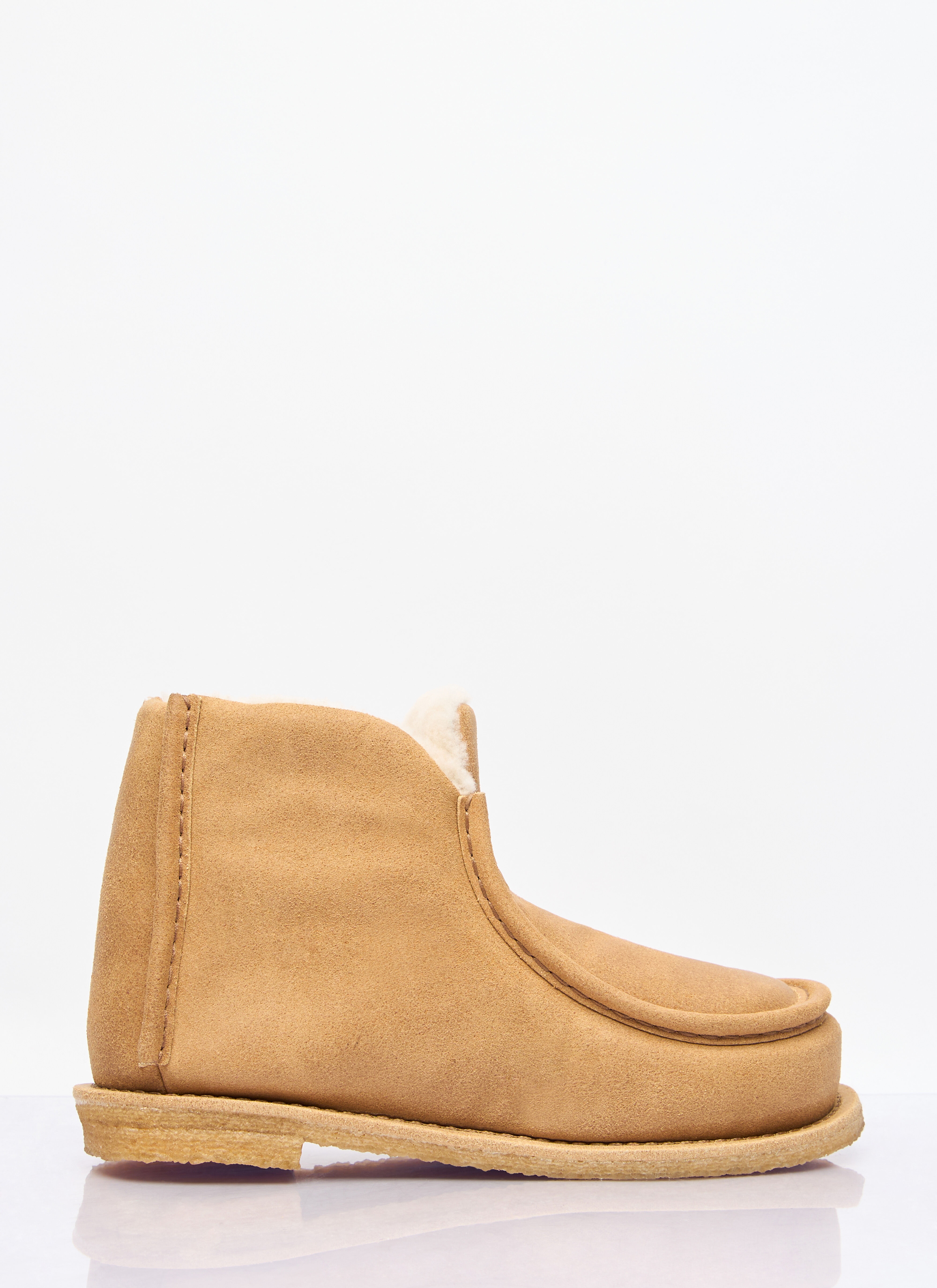 Suede Padded Ankle Boots - 1