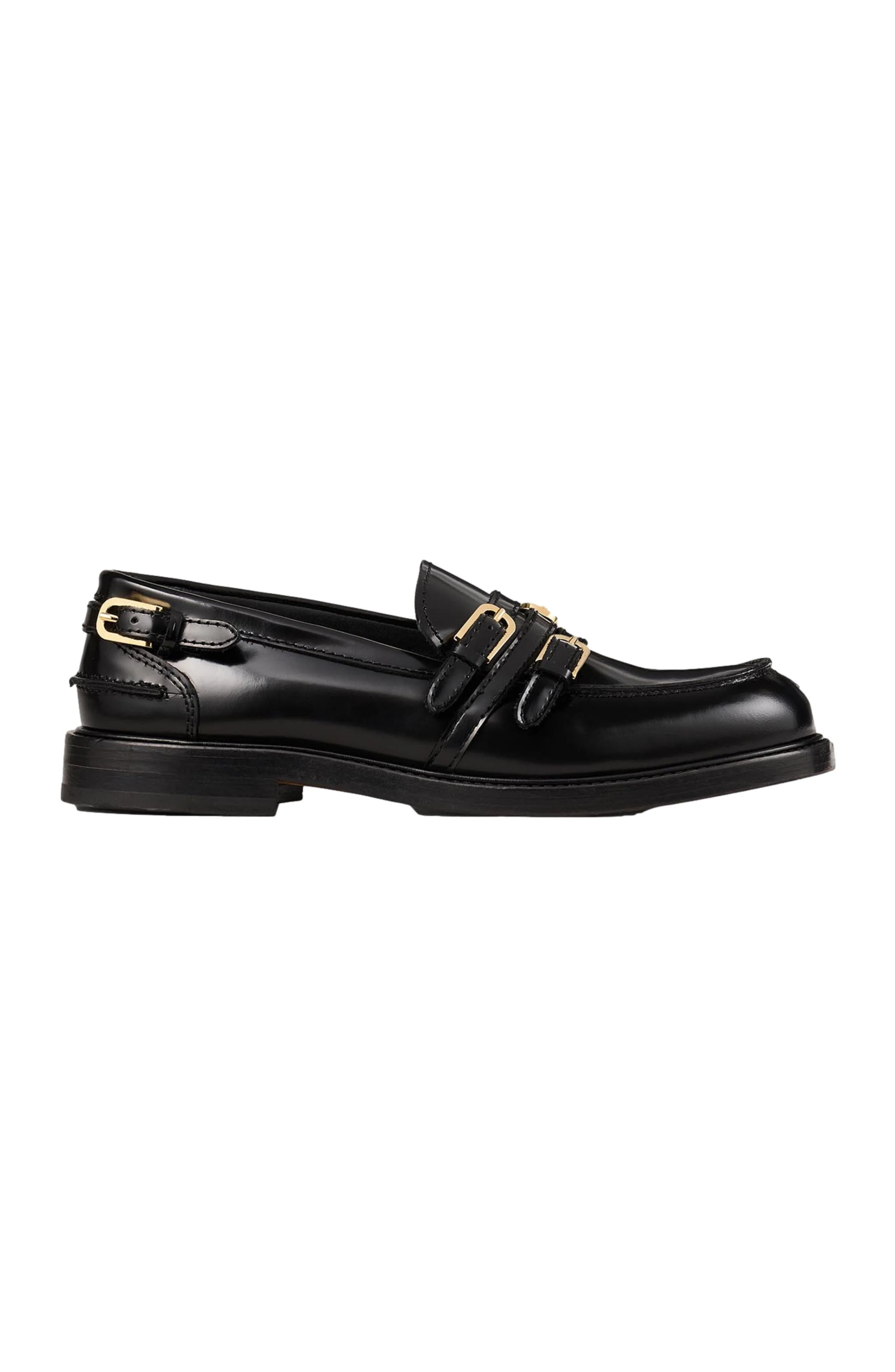 SANDRO Leather loafers with buckles in Black at Nordstrom - 1