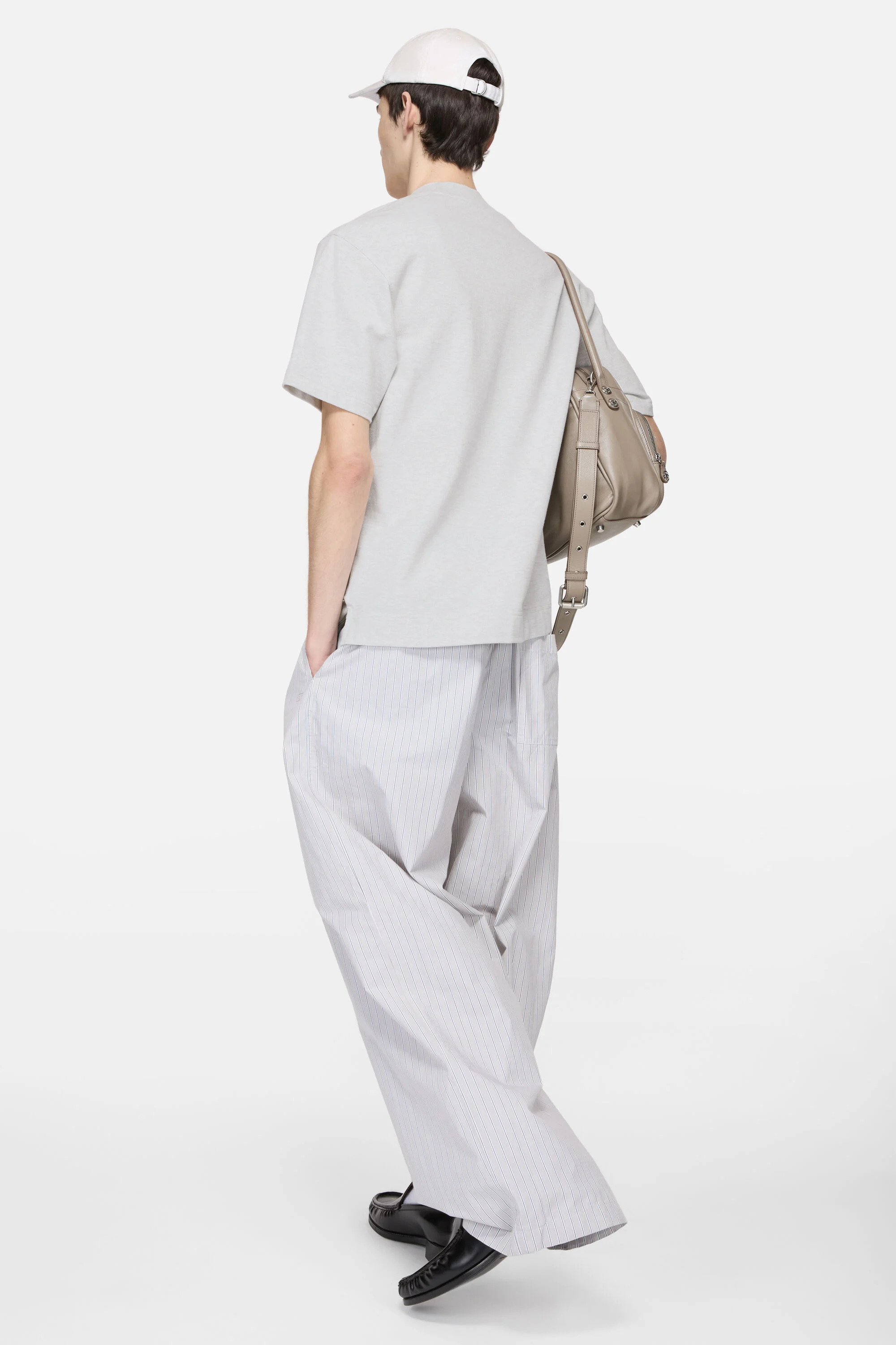 Logo t-shirt - Relaxed fit - Pale Grey Melange - 3