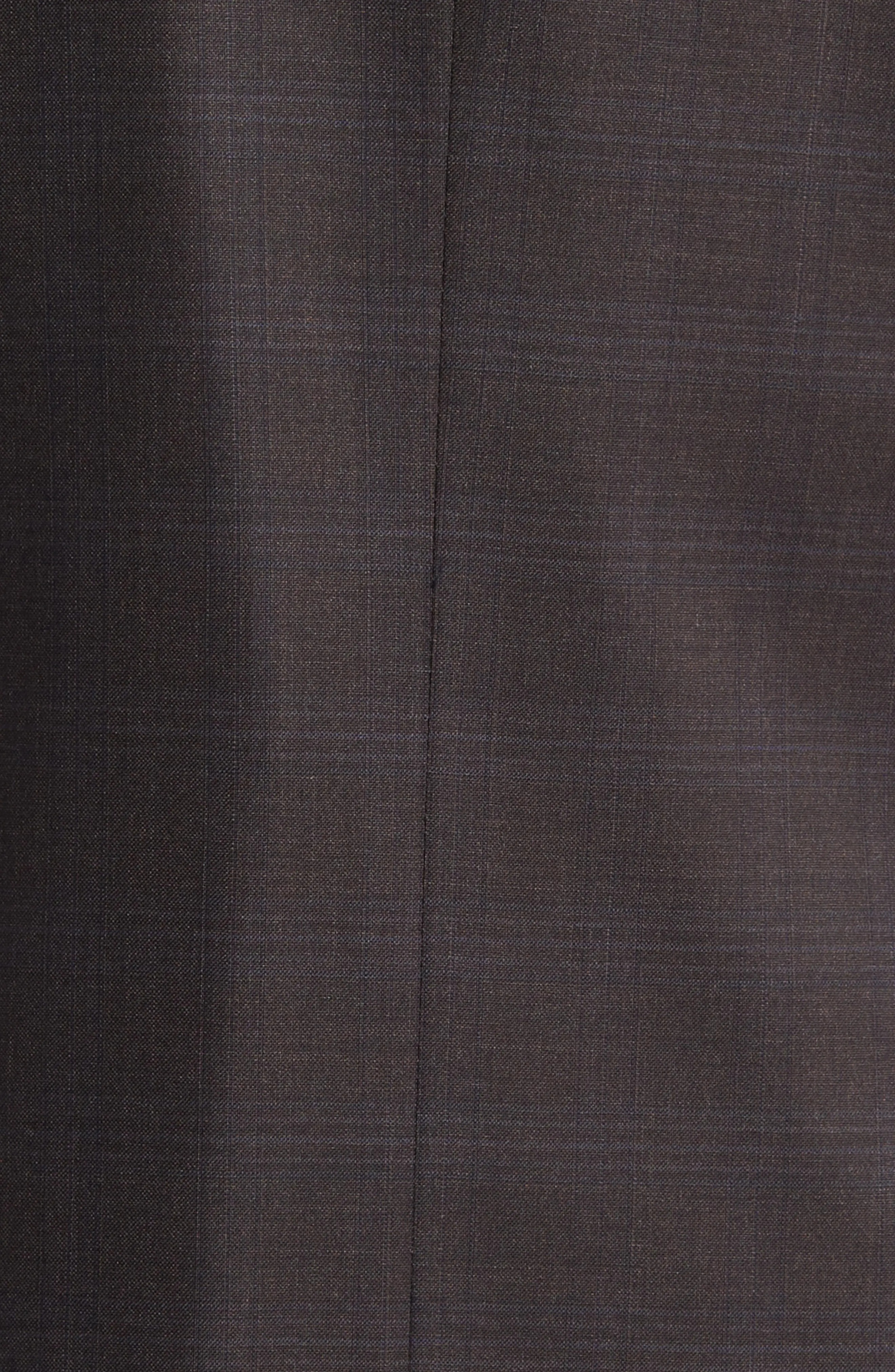 Siena Regular Fit Brown Plaid Wool Suit - 7