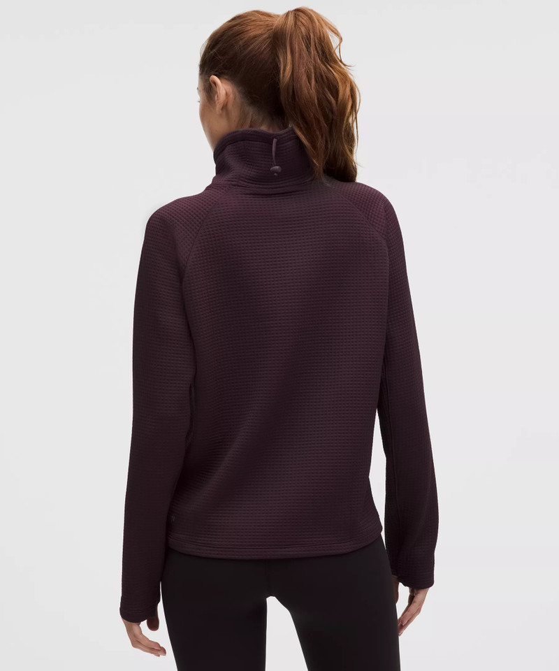 Waffle-Knit Funnel-Neck Long-Sleeve Shirt 3