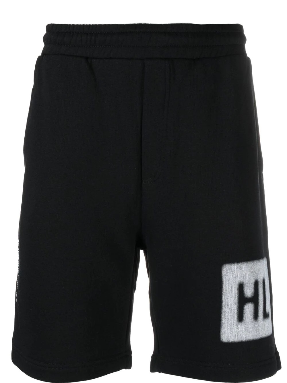 logo-print slip-on track shorts - 1