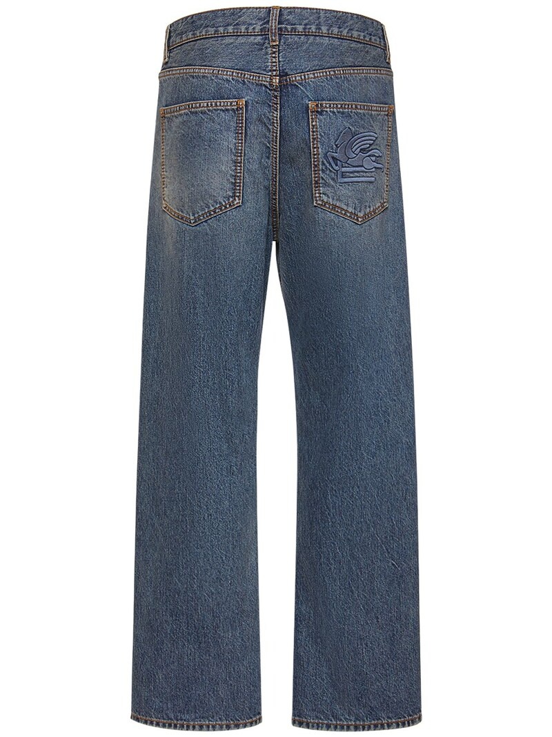 Relaxed fit cotton denim jeans - 4