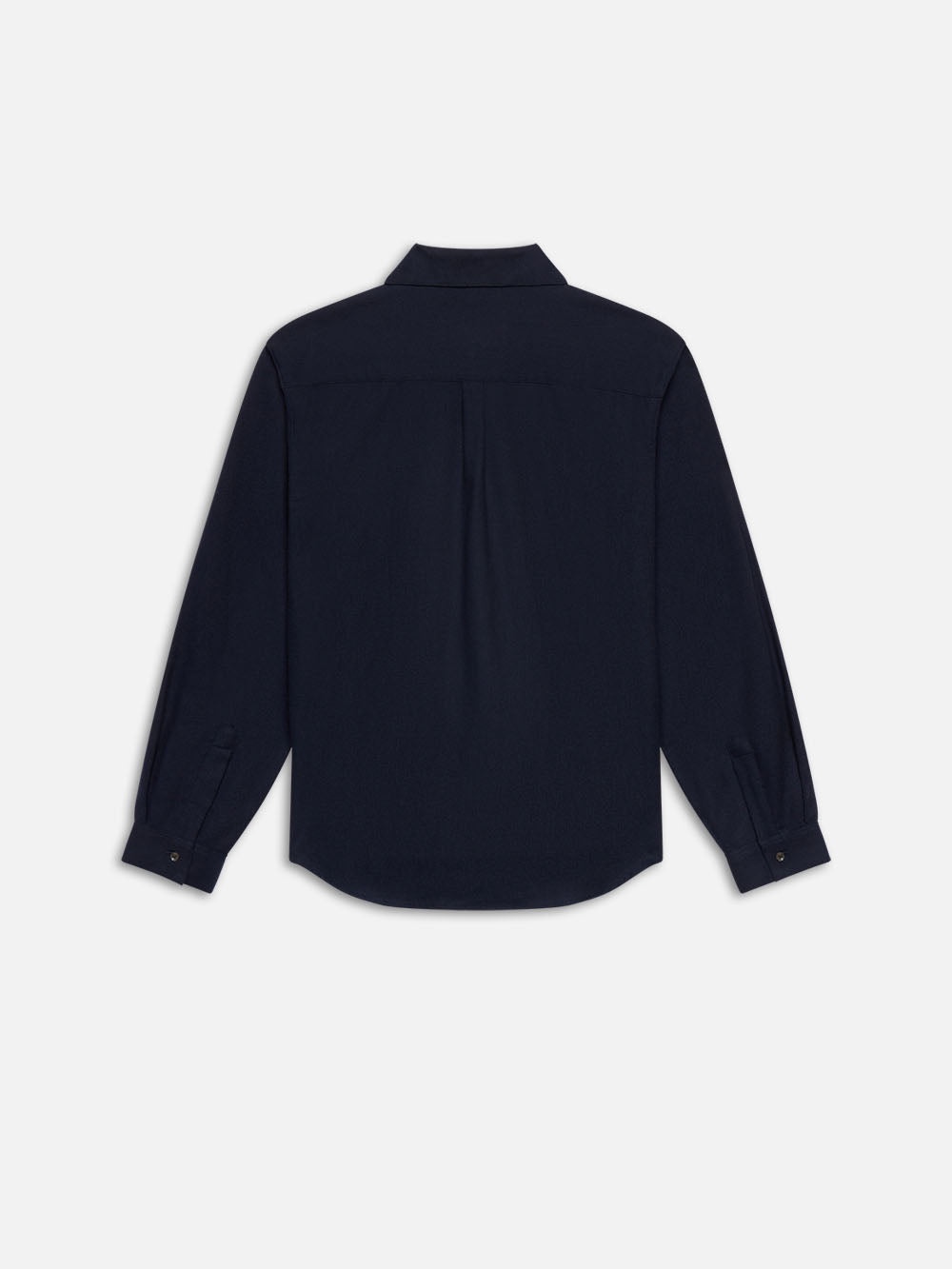 Double Pocket Wool Blend Shirt in Dark Navy - 3