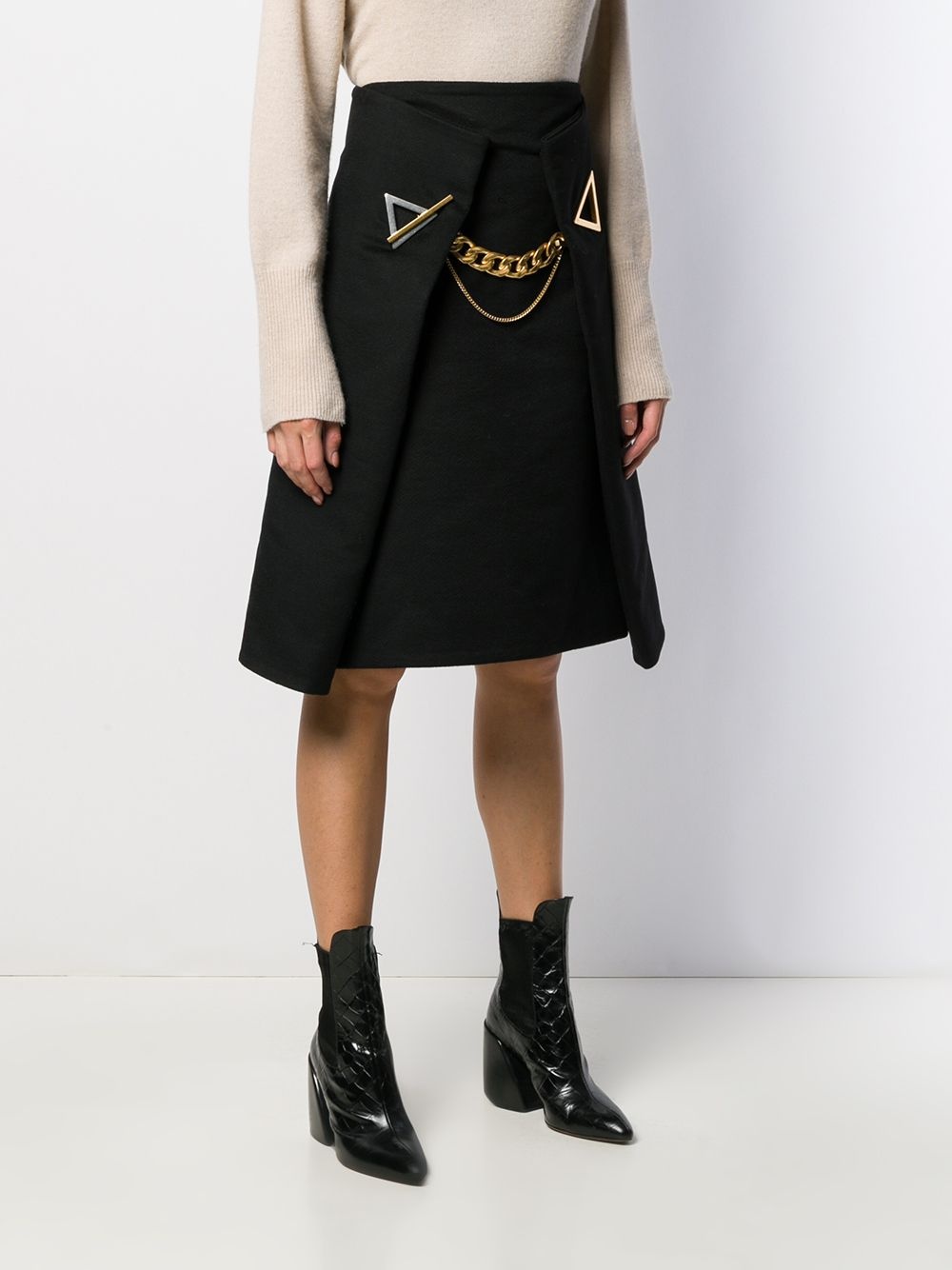 A-line chain detail skirt - 3