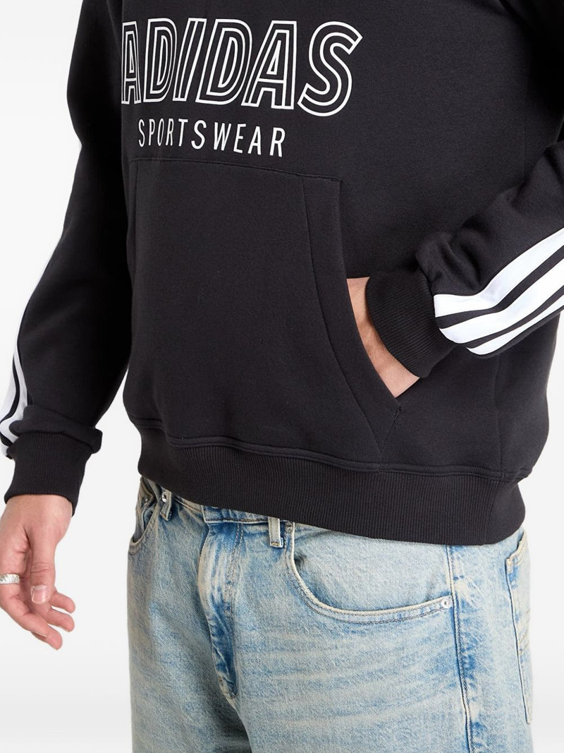 House Of Tiro logo-print 3-Stripes hoodie 5