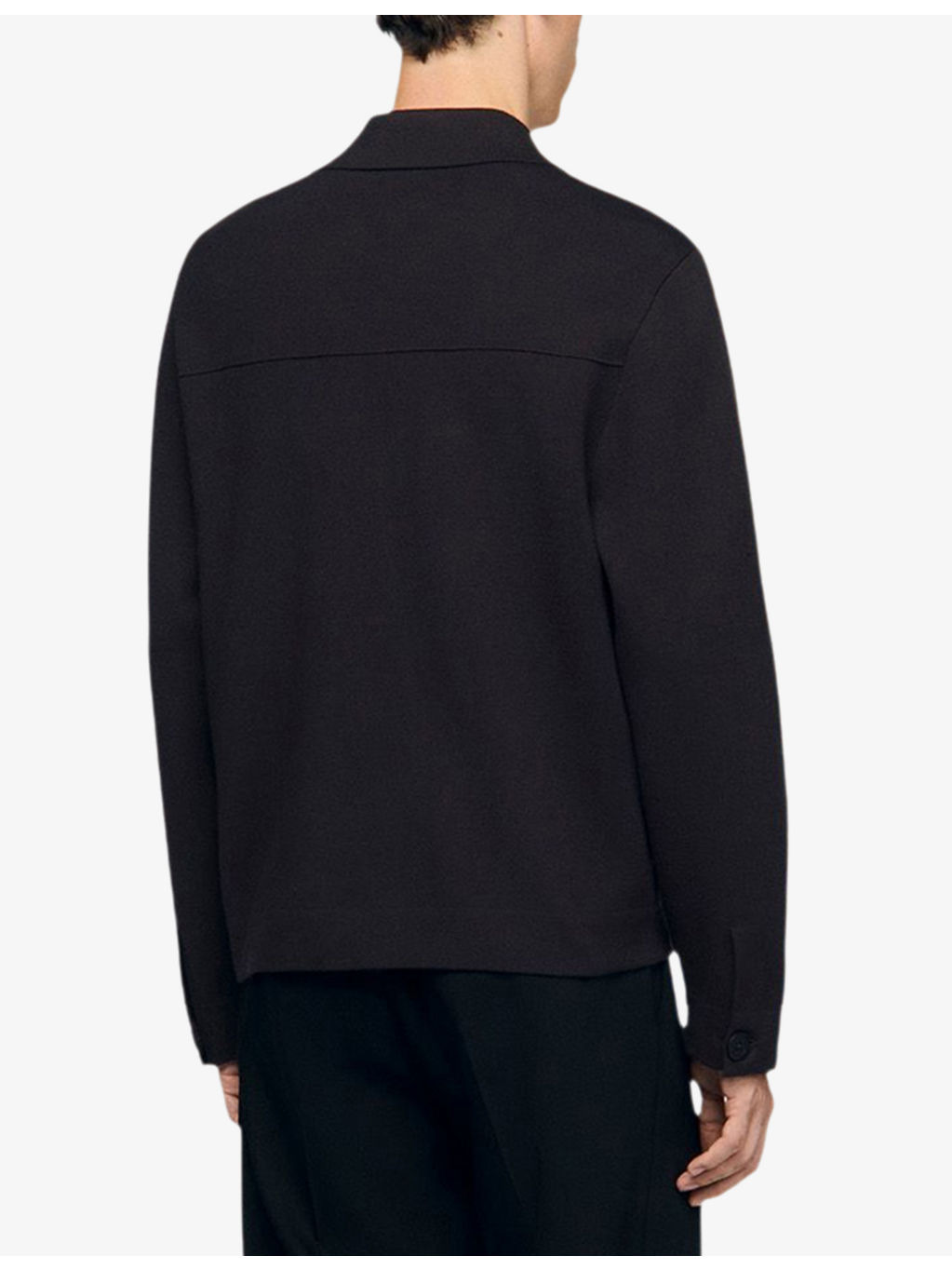 Patch-pocket marl-pattern knitted cardigan - 4