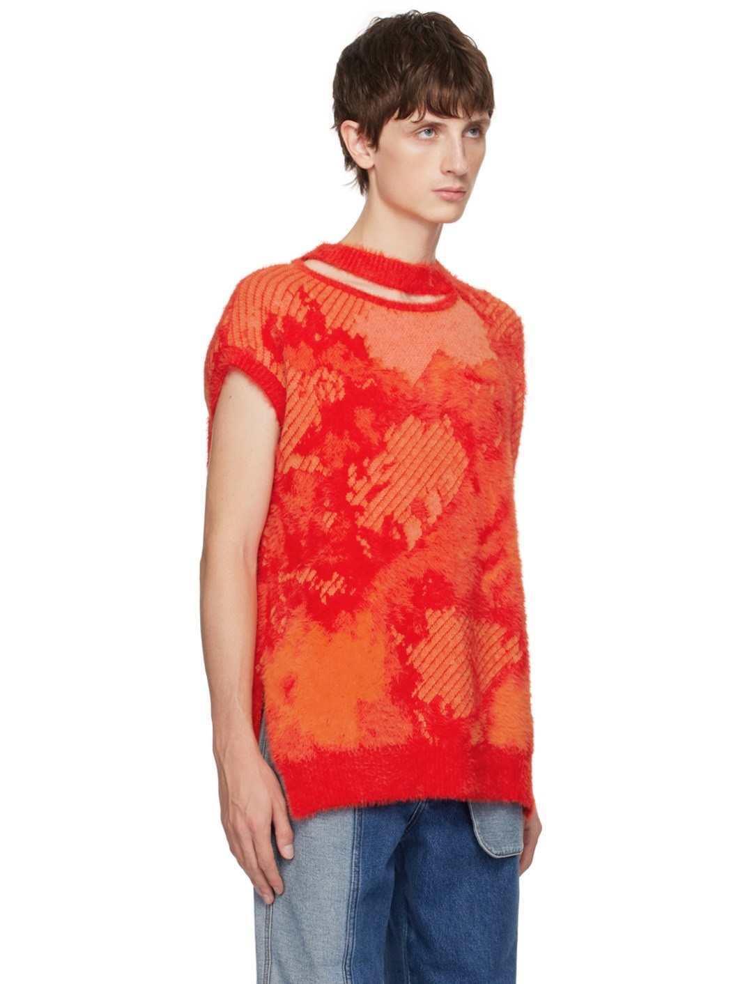 Orange Landscape Painting Sweater - 2