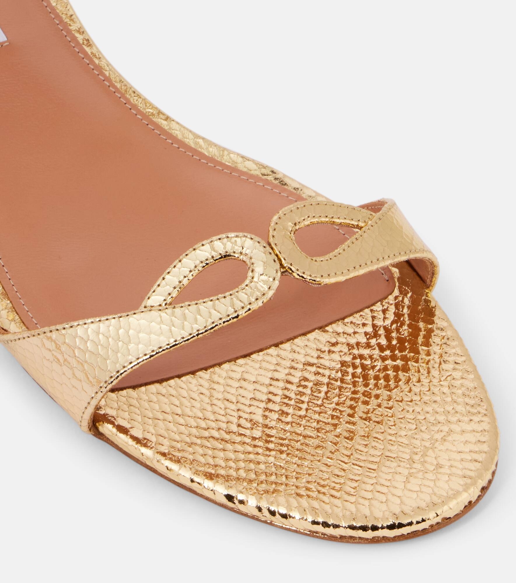 Tessa metallic leather sandals - 5